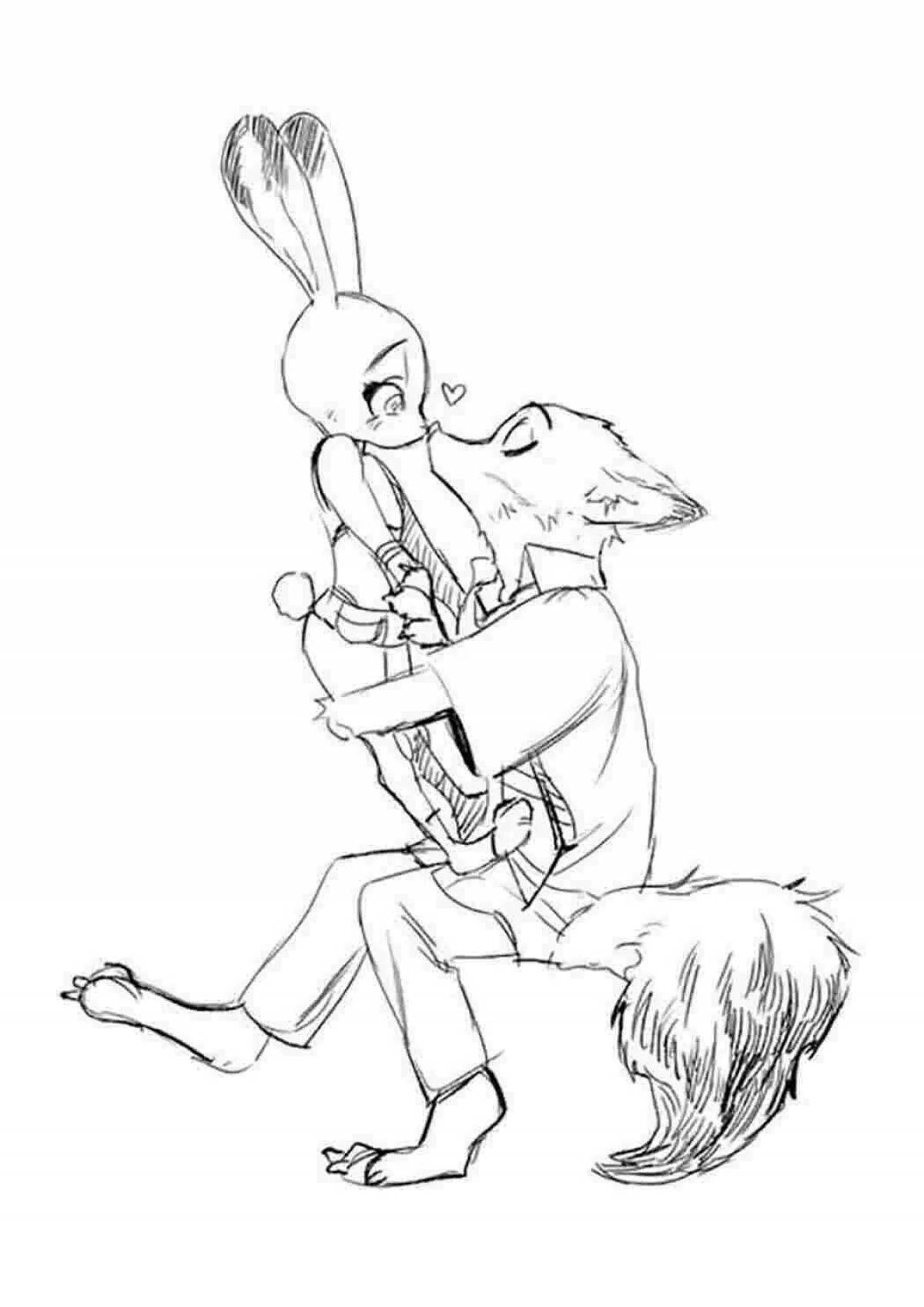 Coloring fairy tale judy hops