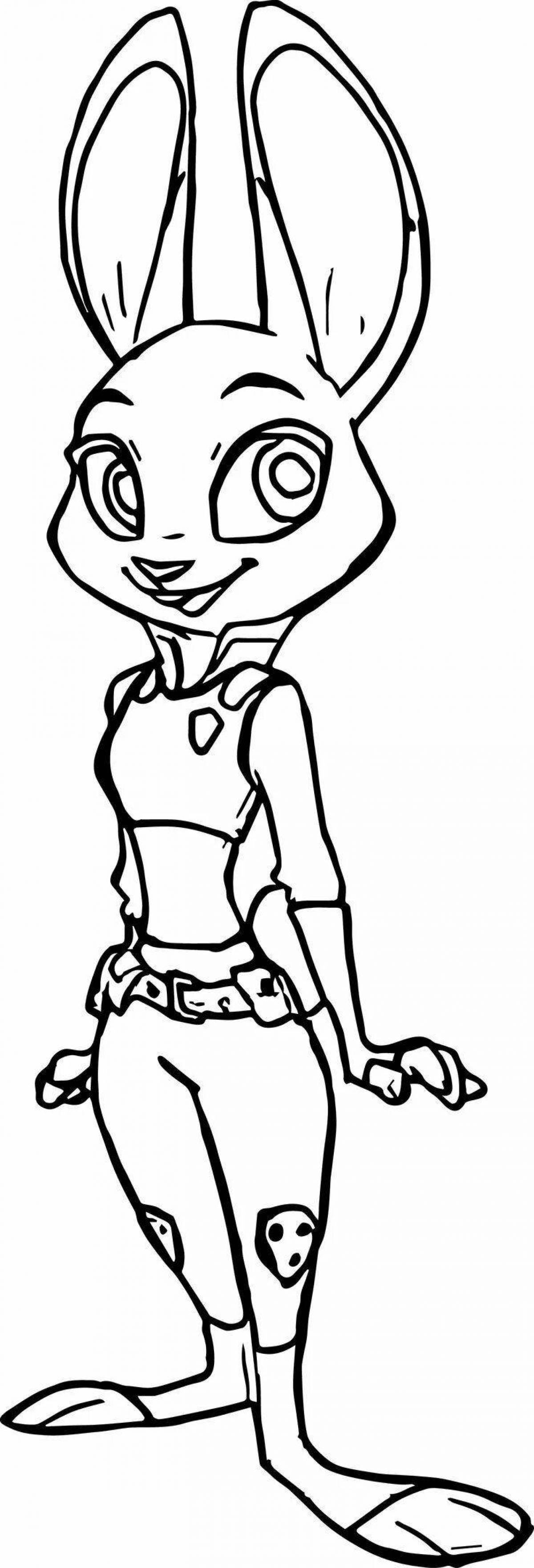 Judy hopps animated coloring page