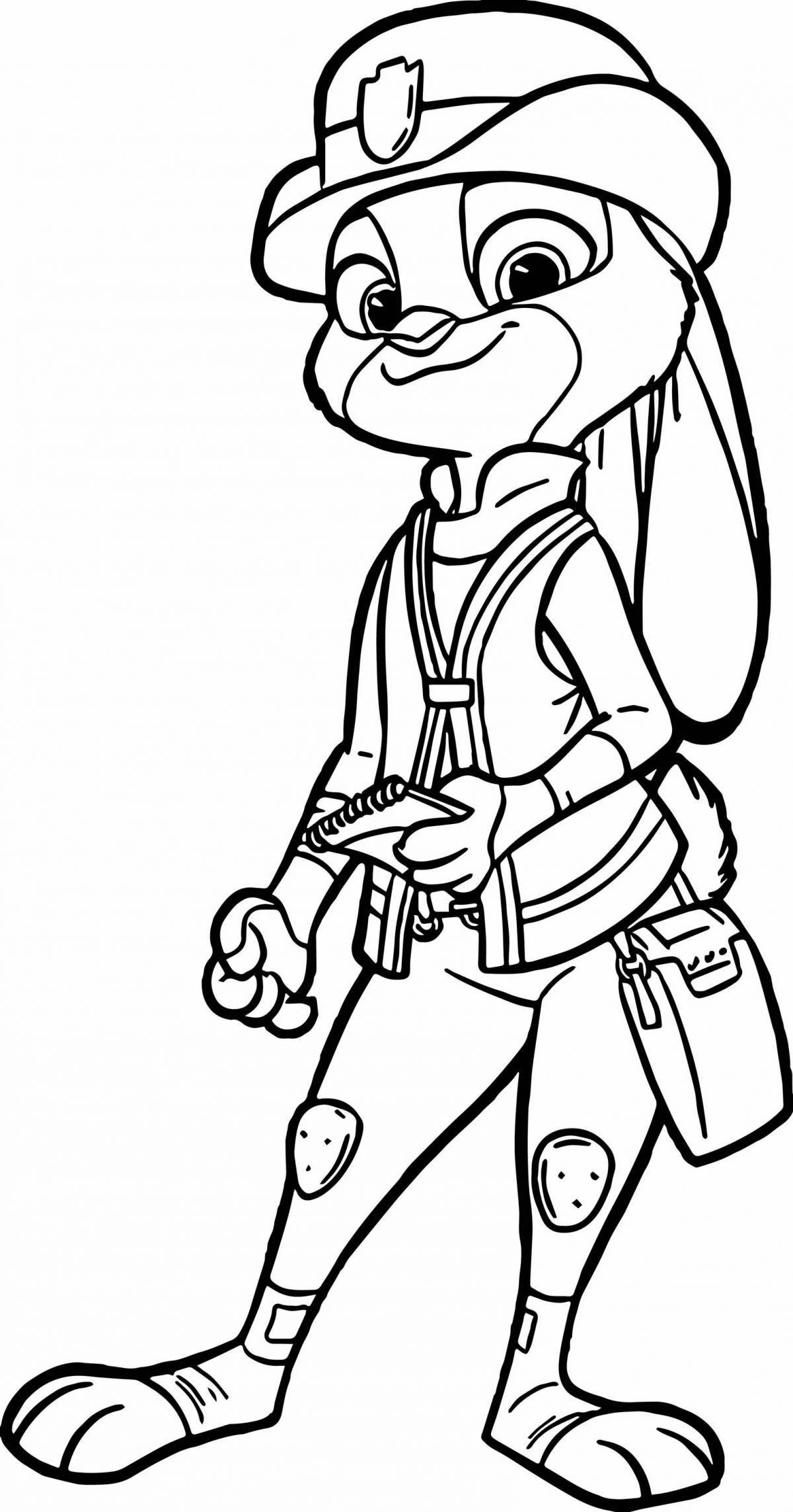 Judy hopps funny coloring book