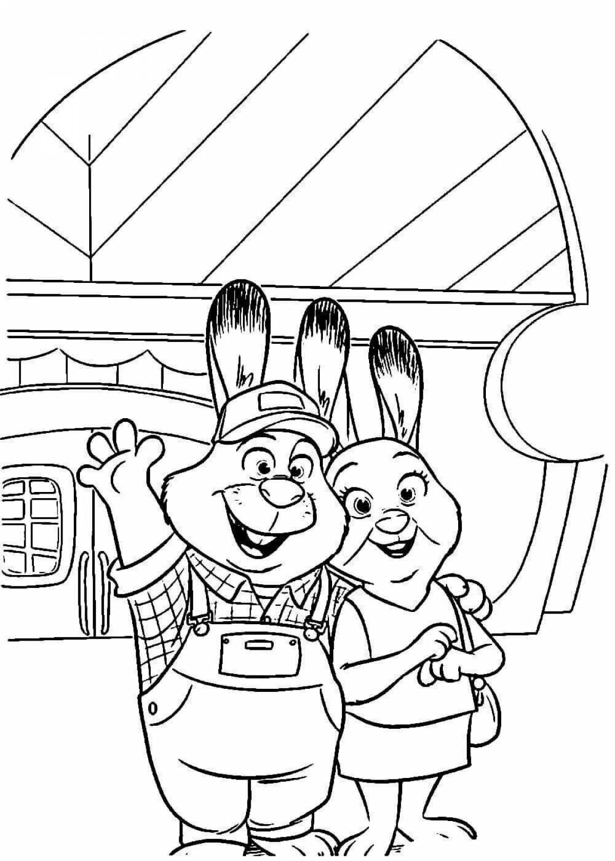 Quirky judy hops coloring book