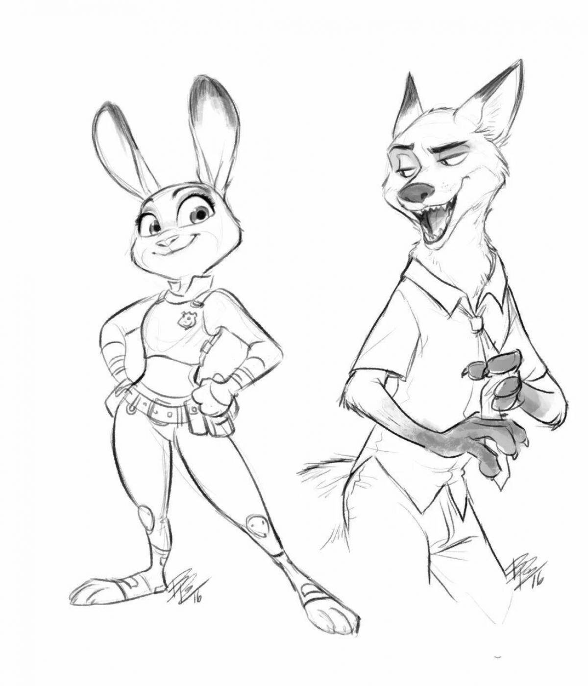 Coloring page charming judy hopps