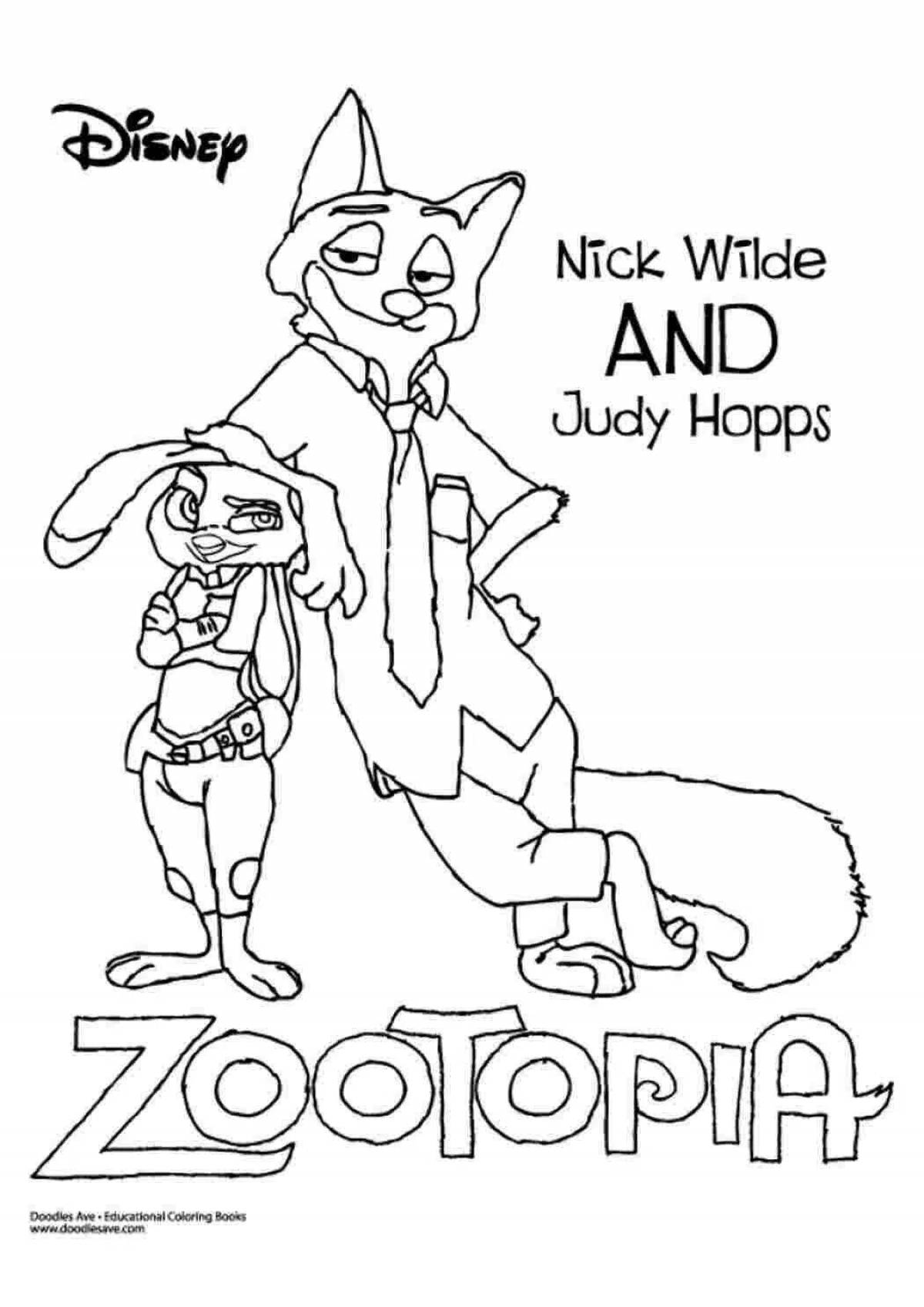 Dazzling Judy Hopps coloring book
