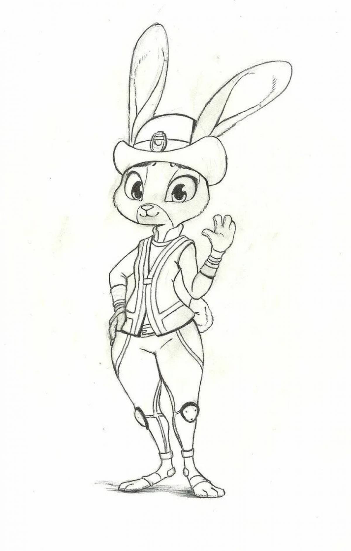 Coloring page glamorous judy hops