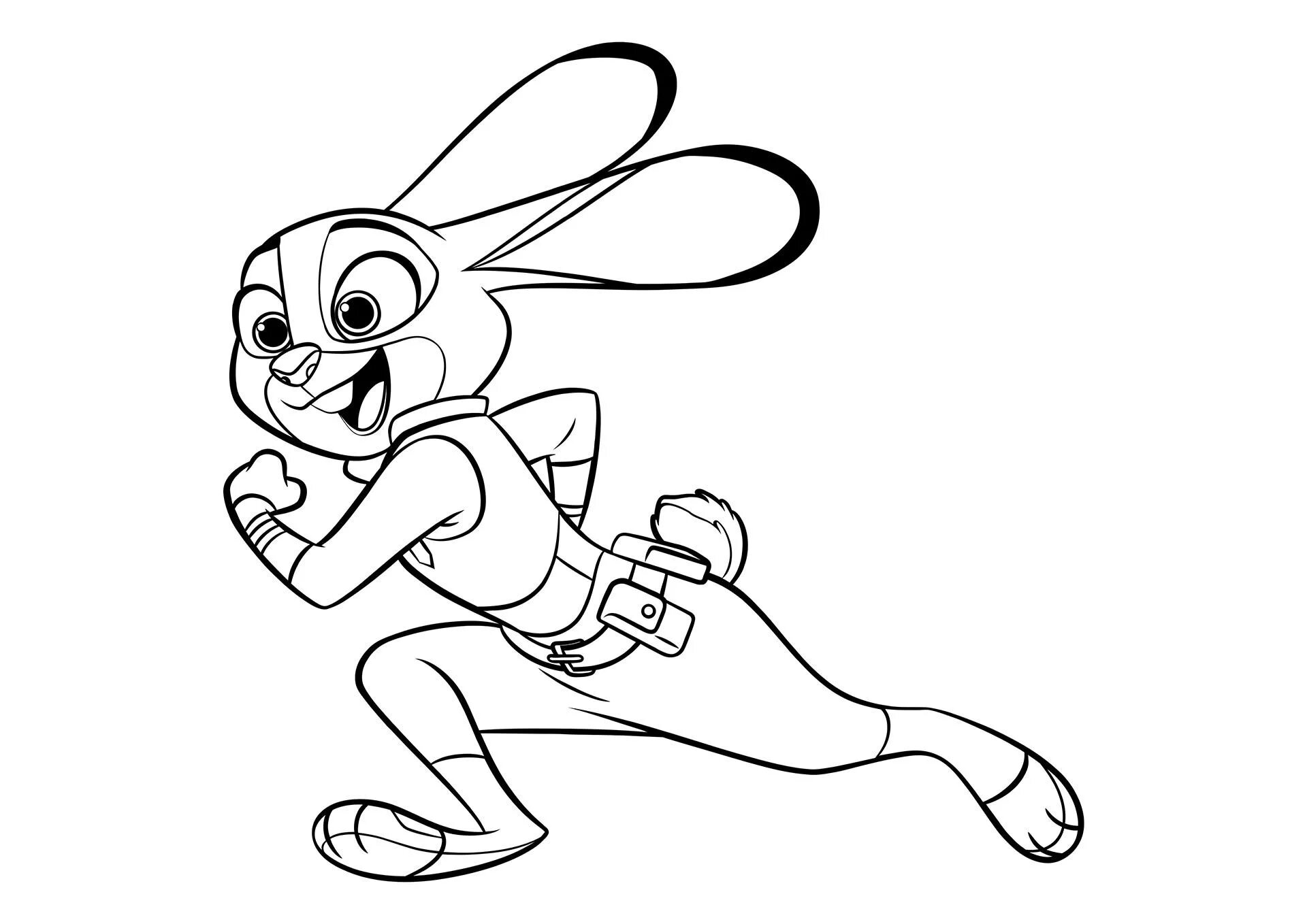 Coloring book stylish Judy Hopps