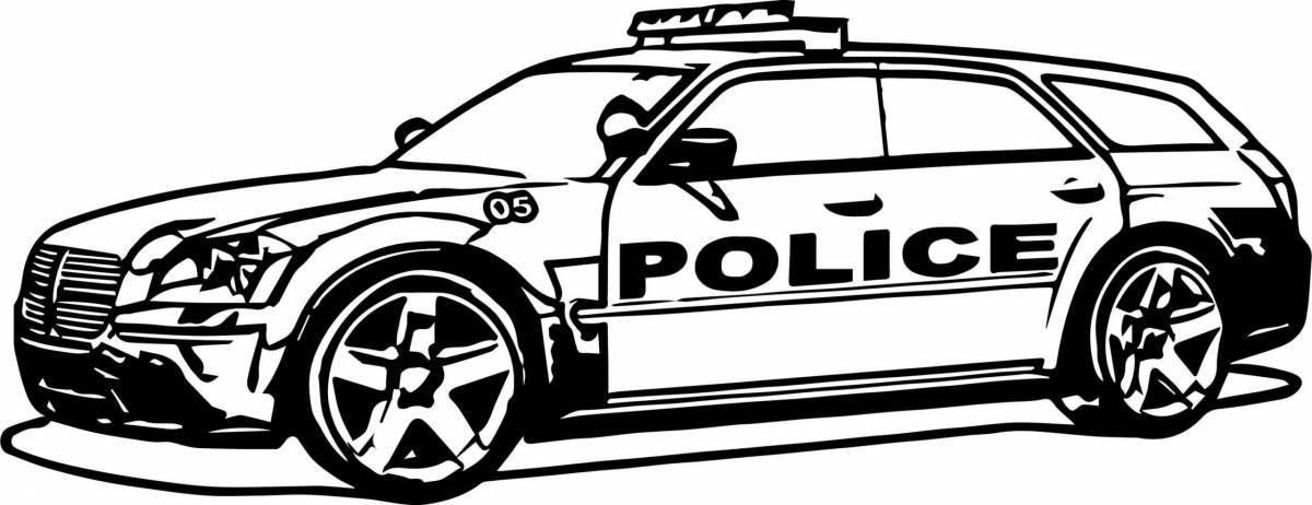 Amazing police Mercedes coloring book
