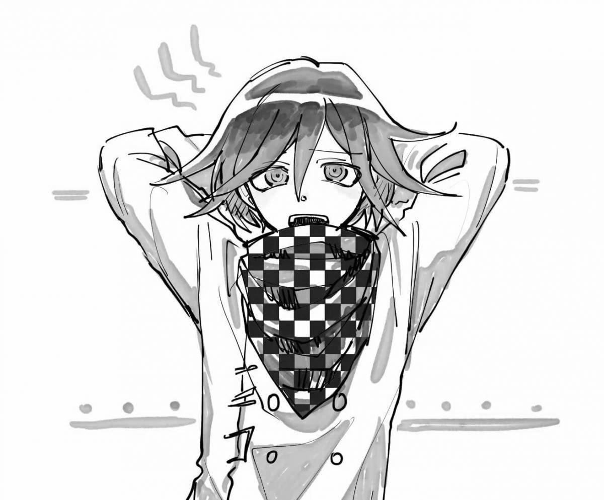 Coloring page adorable kokichi oma