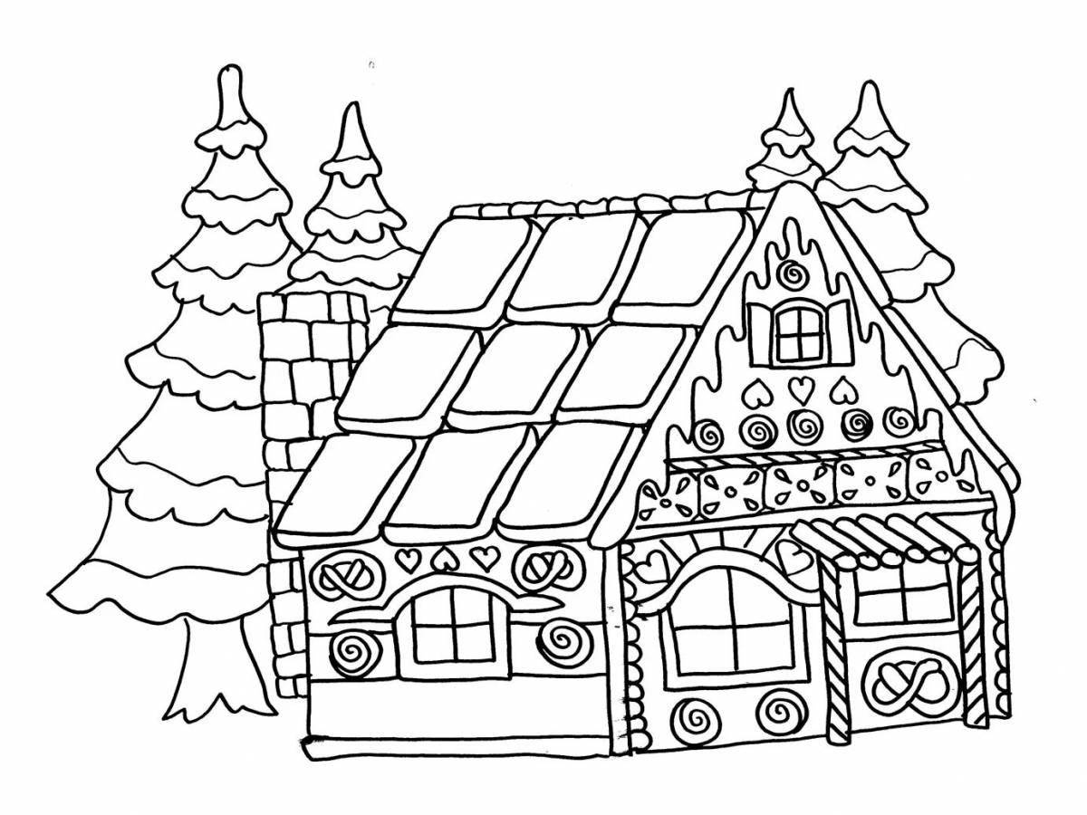 Coloring book inviting house