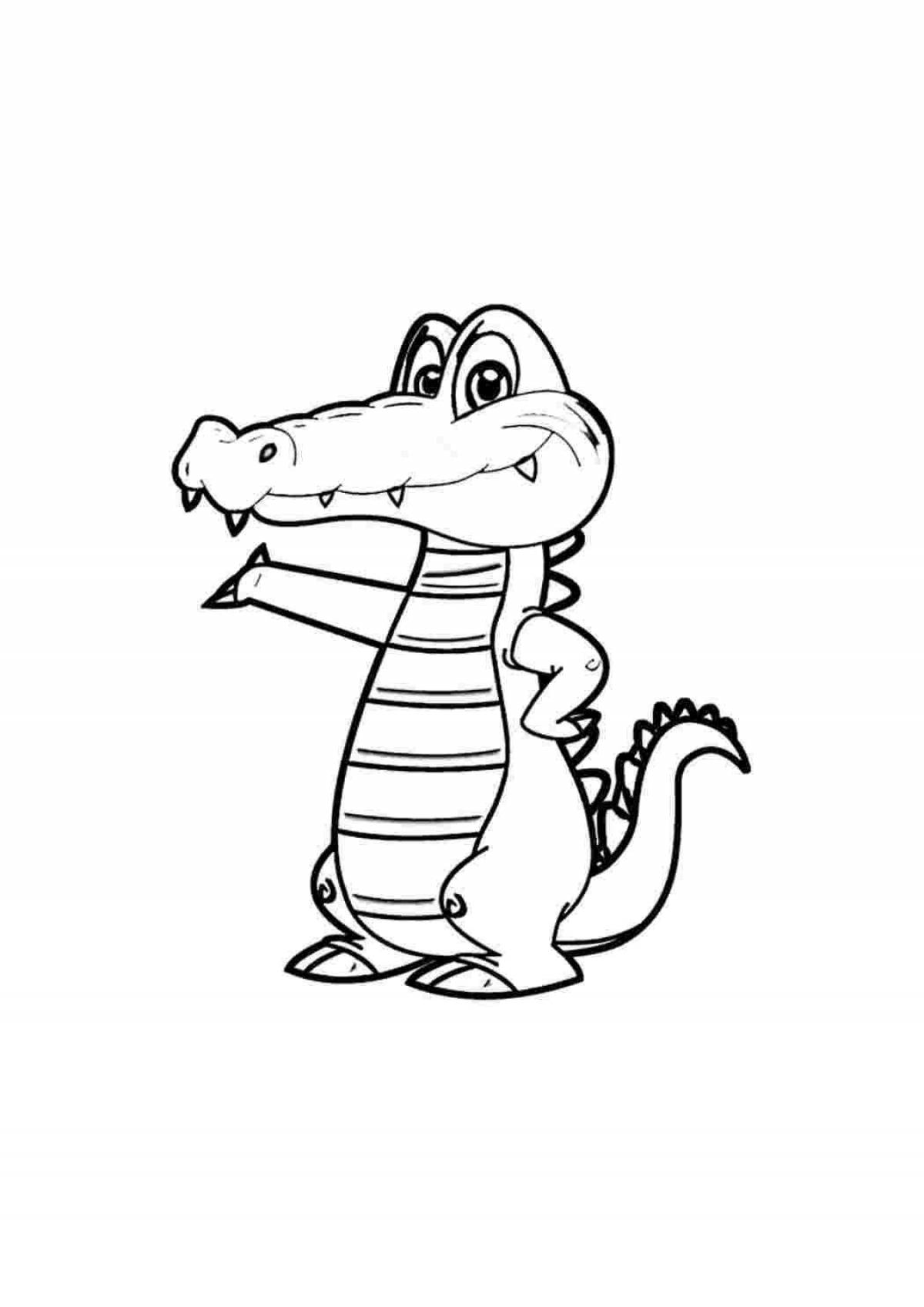 Bright swamp crocodile