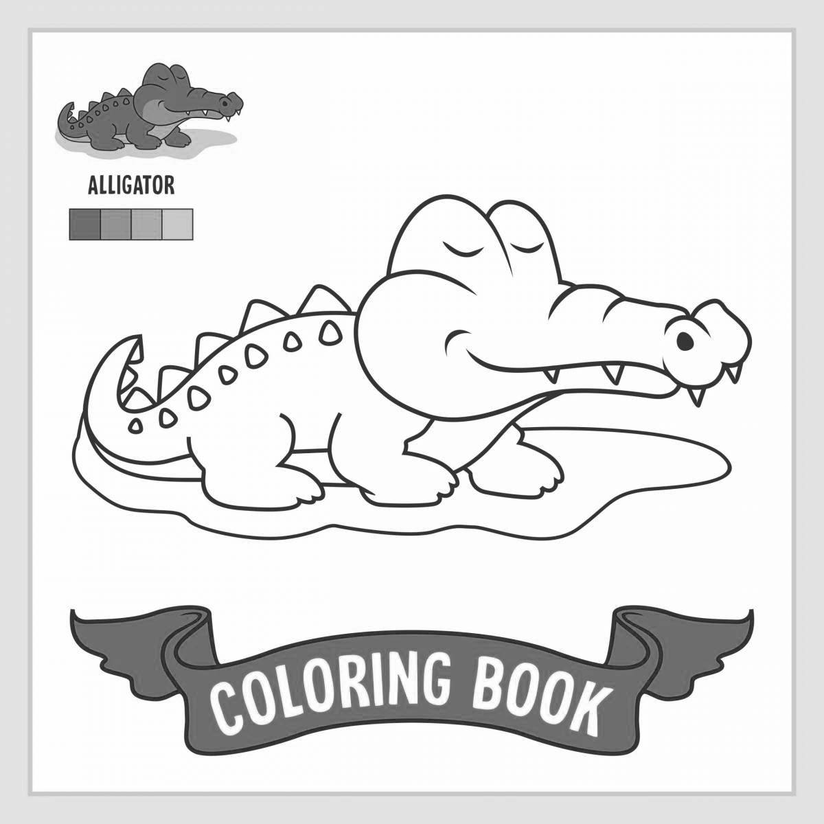 Brave swamp crocodile