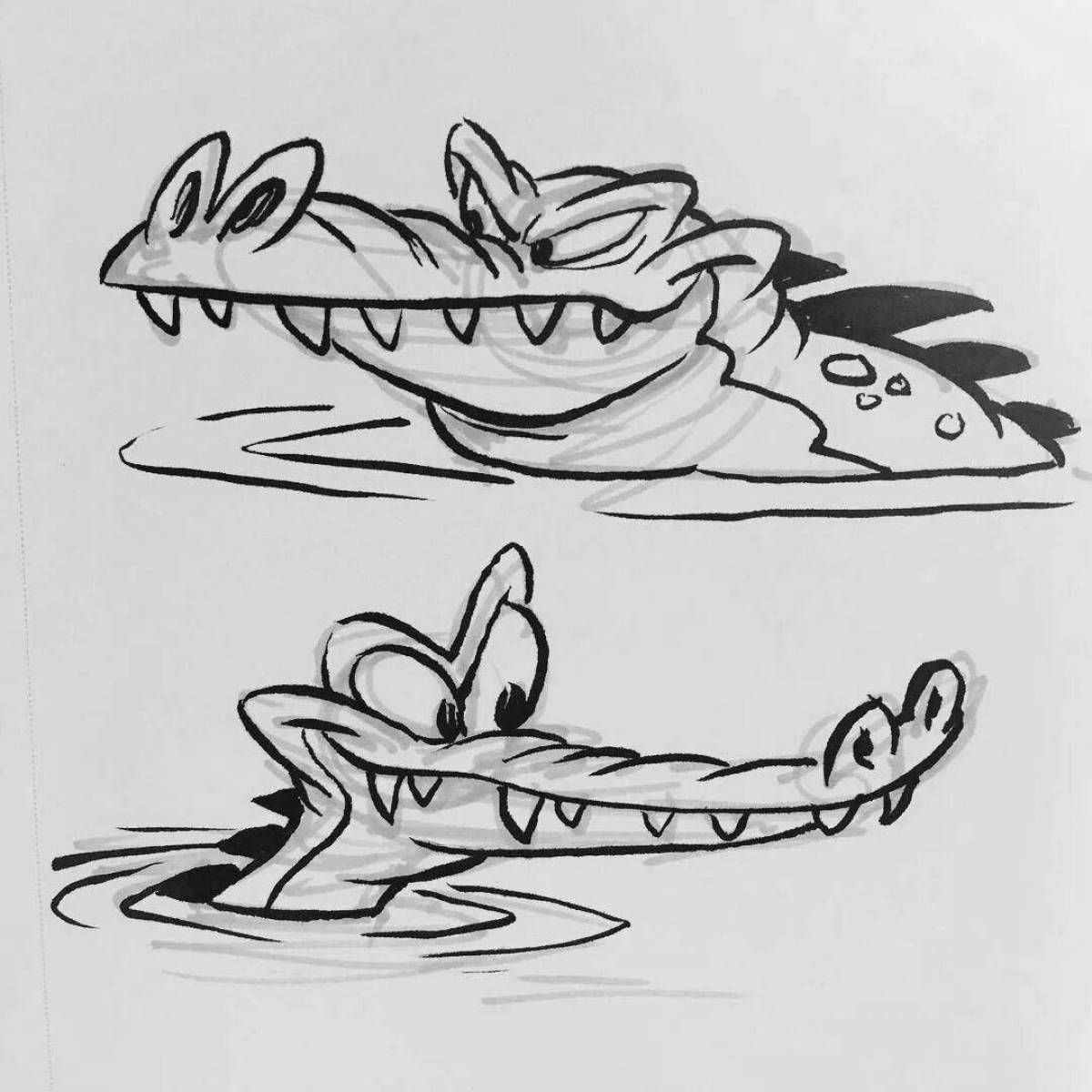Dazzling swamp crocodile