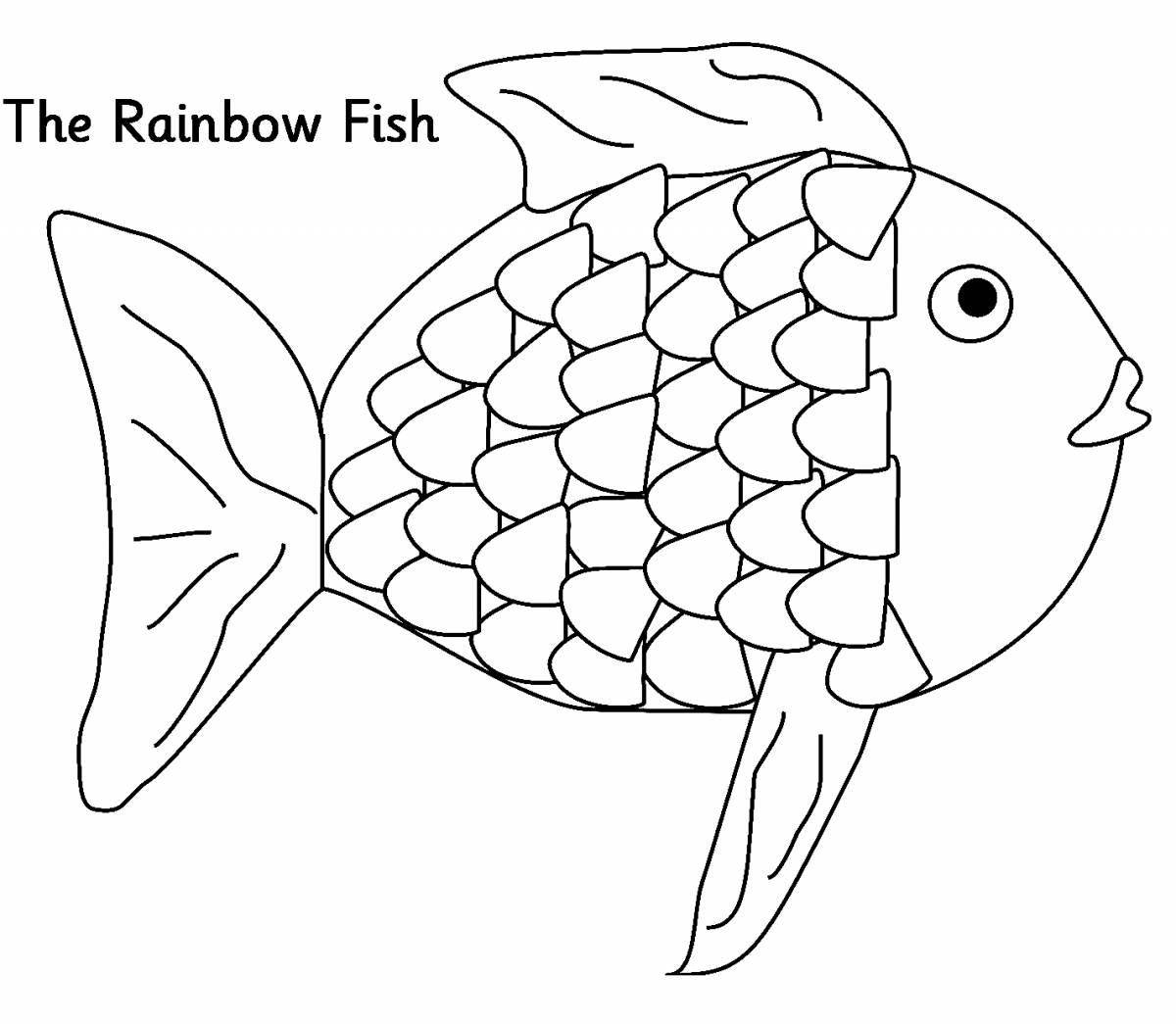 Impressive parrot fish coloring page