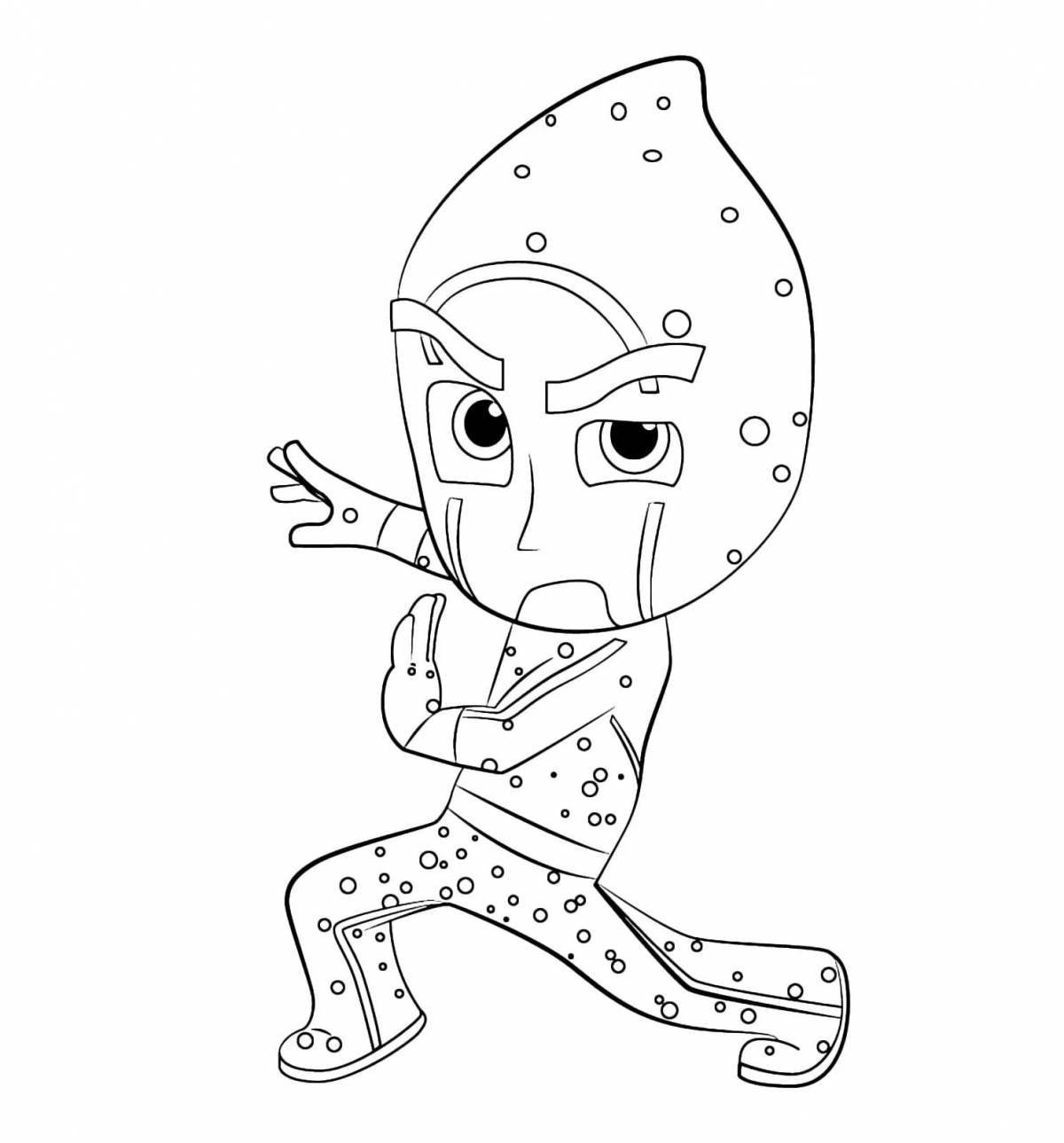 Photo Coloring book masked fairy tale characters