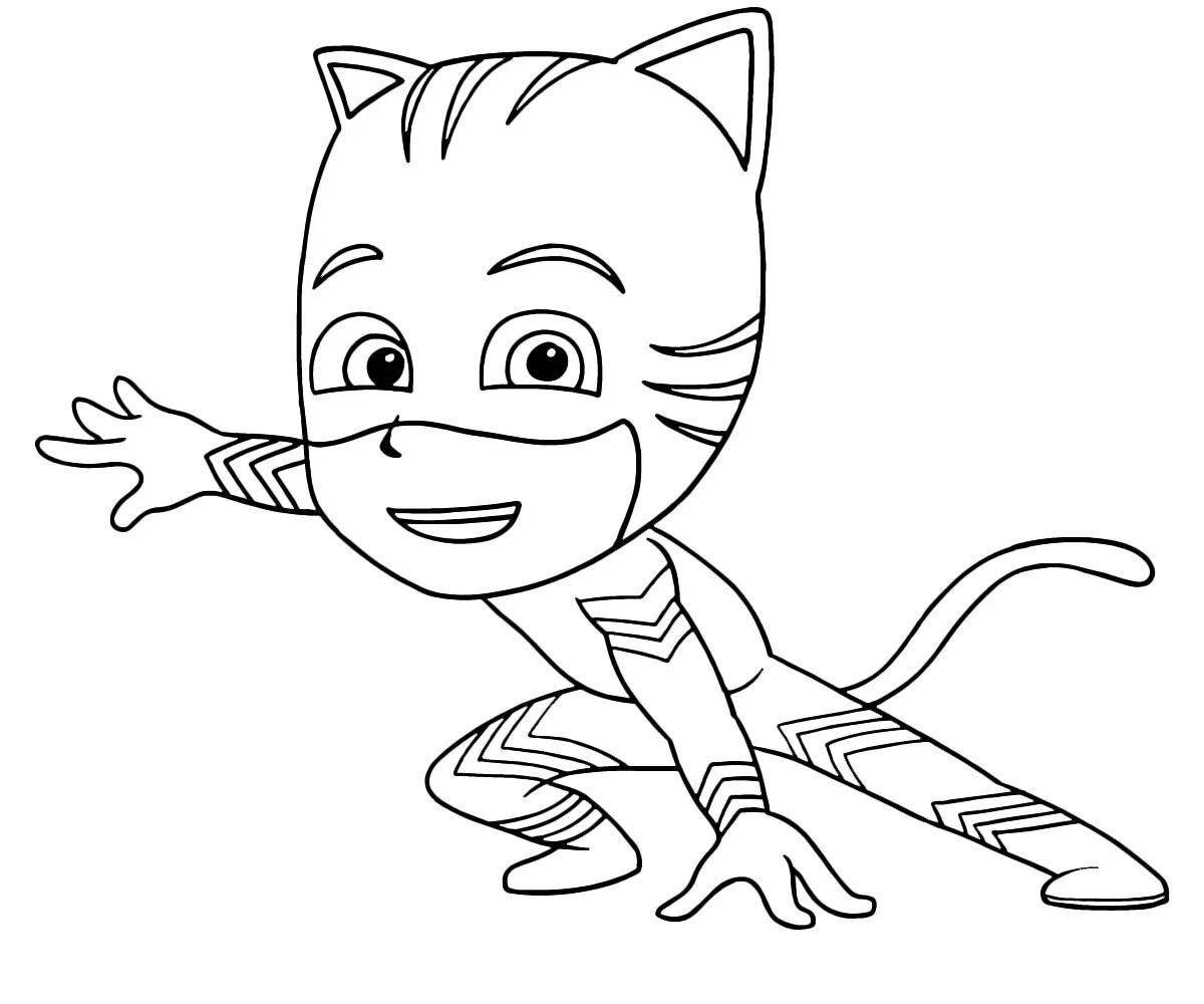 Coloring page amazing masked characters