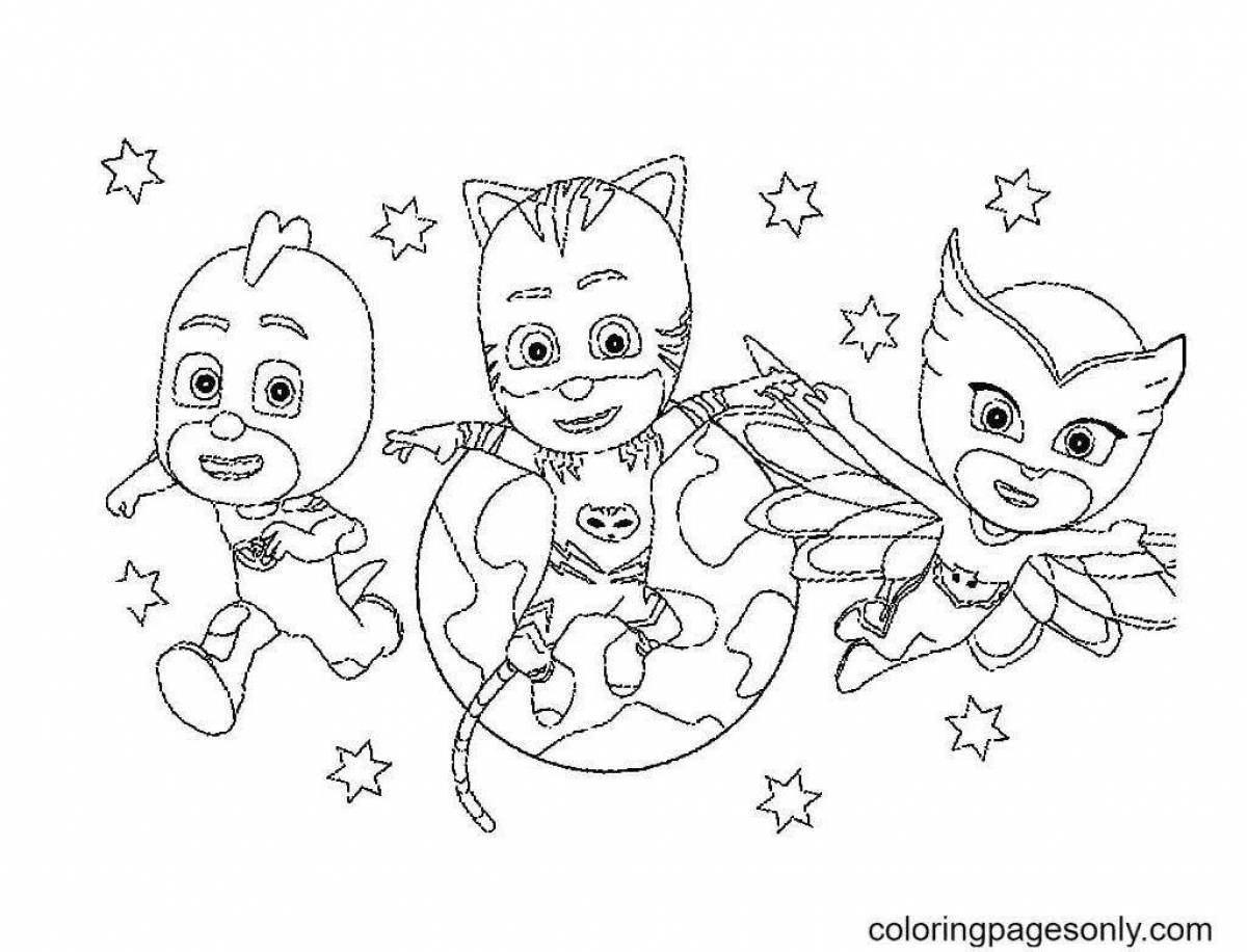 Coloring book grand masked heroes