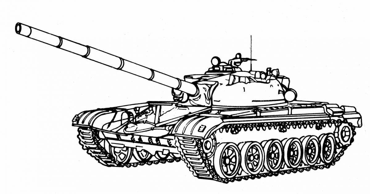Coloring exquisite t80 tank