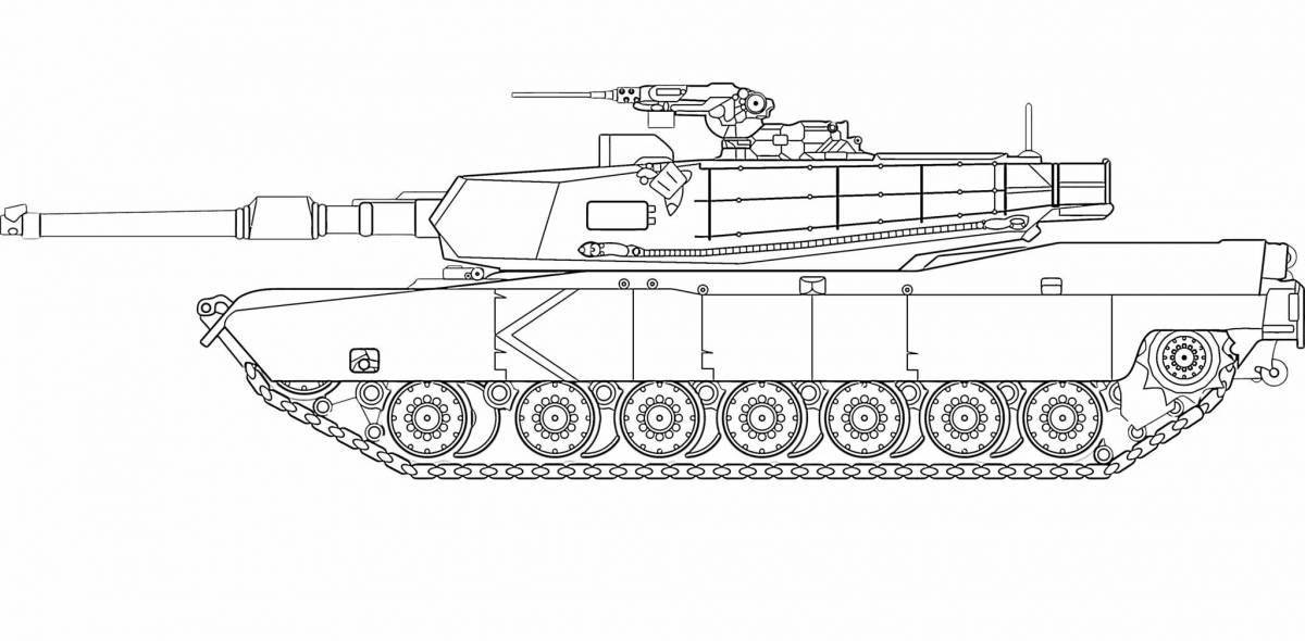 Dynamic tank t80 coloring page