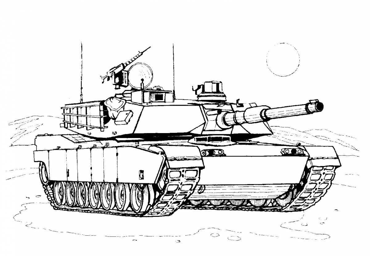 Joyful t80 tank coloring page
