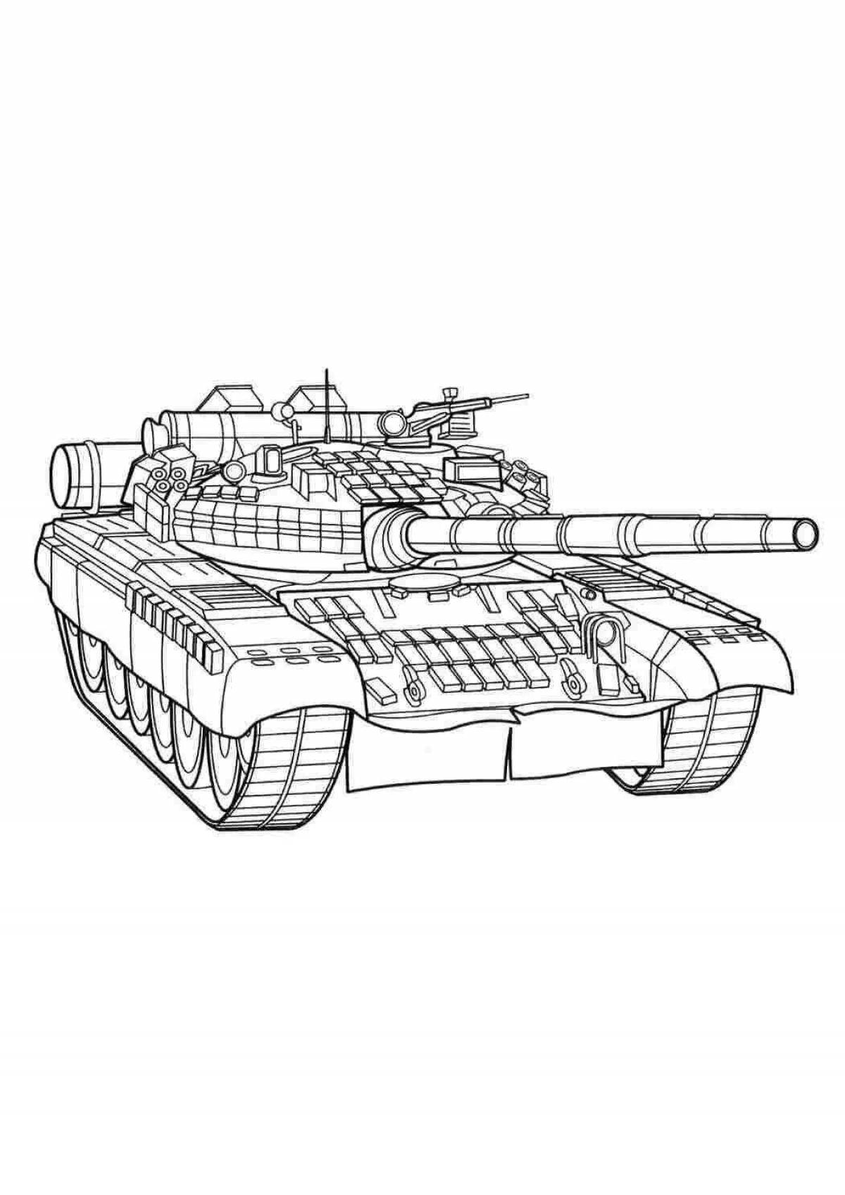 Coloring page awesome t80 tank