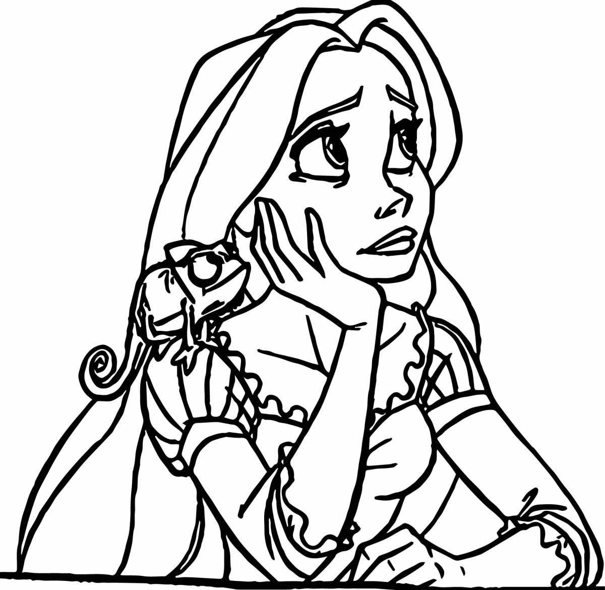 Charming little rapunzel coloring book