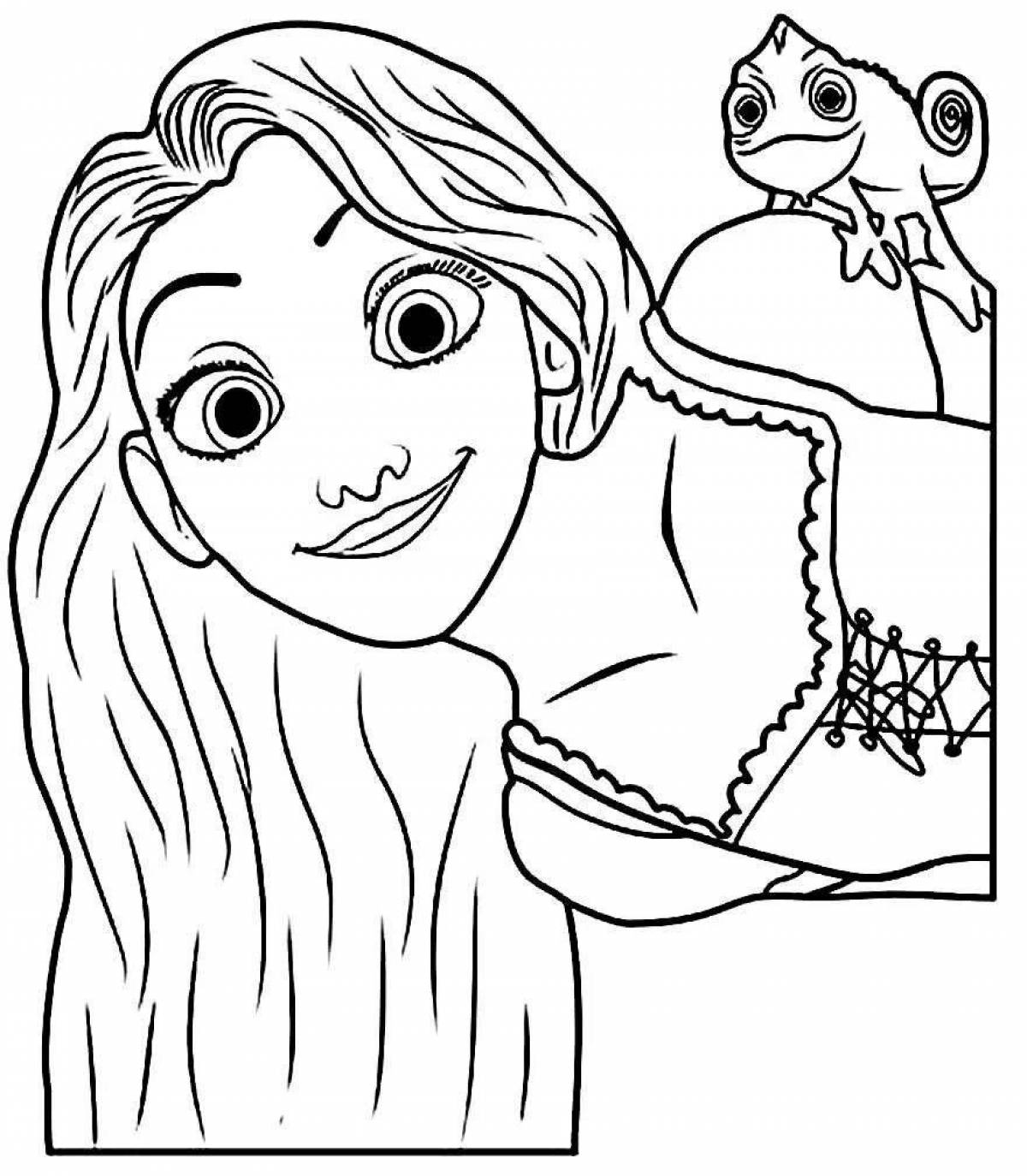 Fancy little rapunzel coloring book