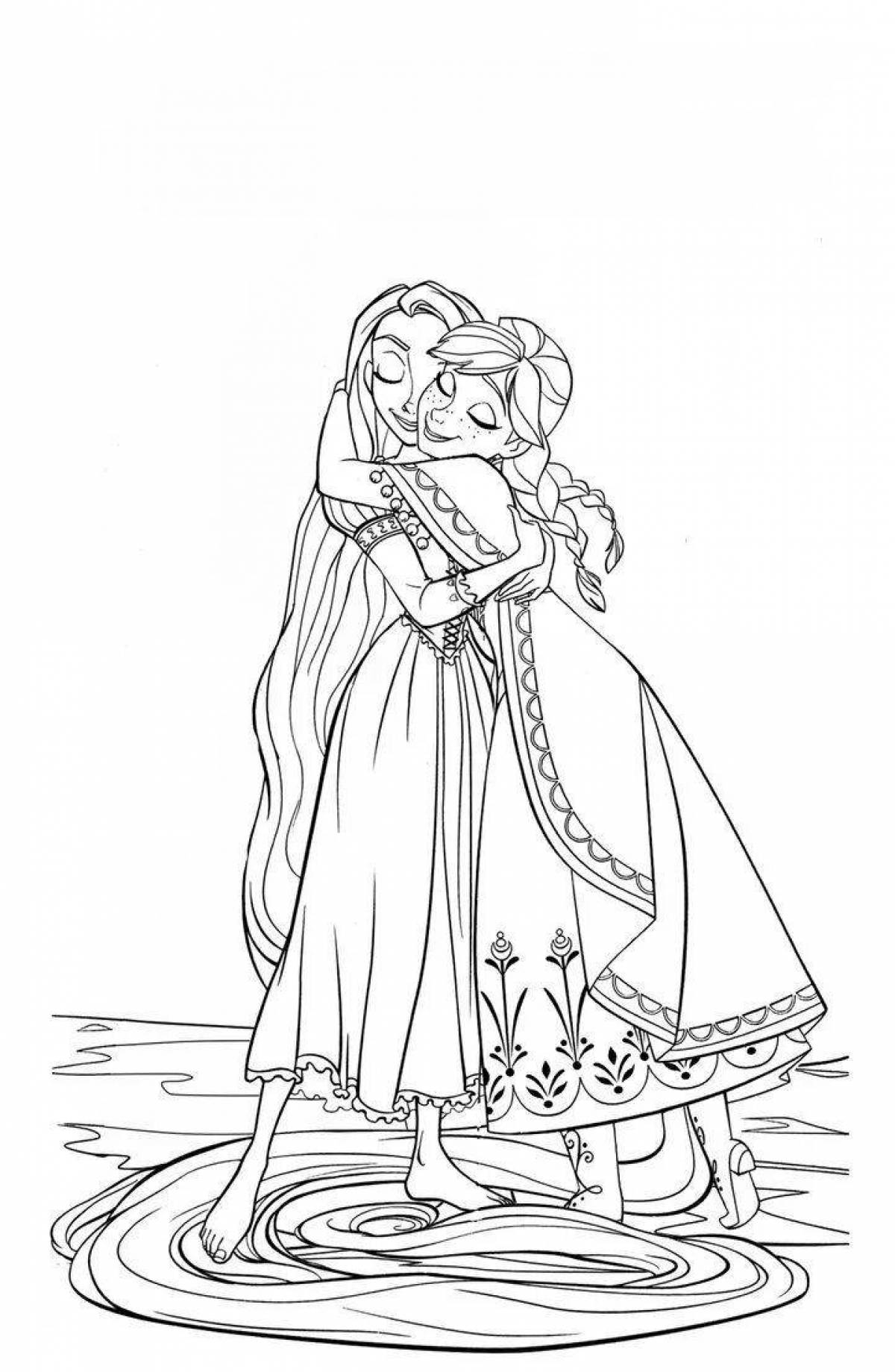 Exotic little rapunzel coloring book