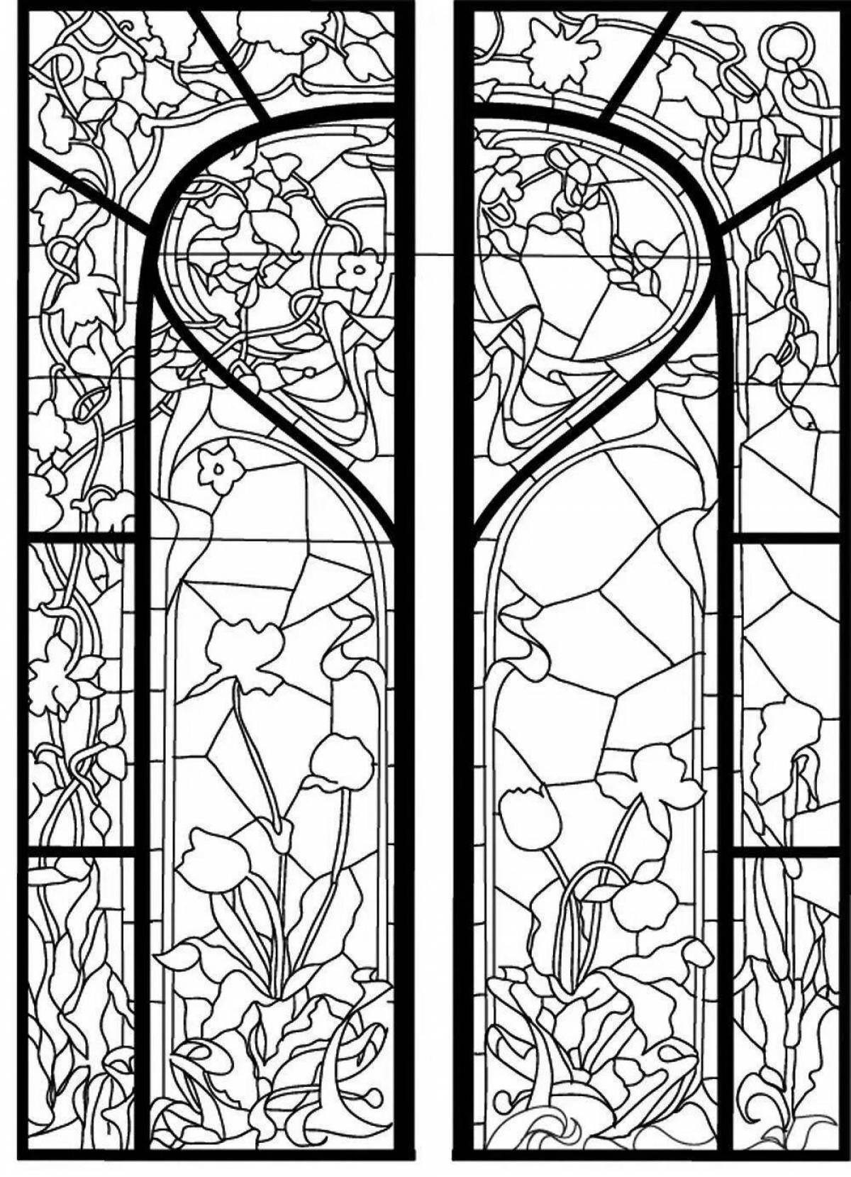 Coloring bright stained glass