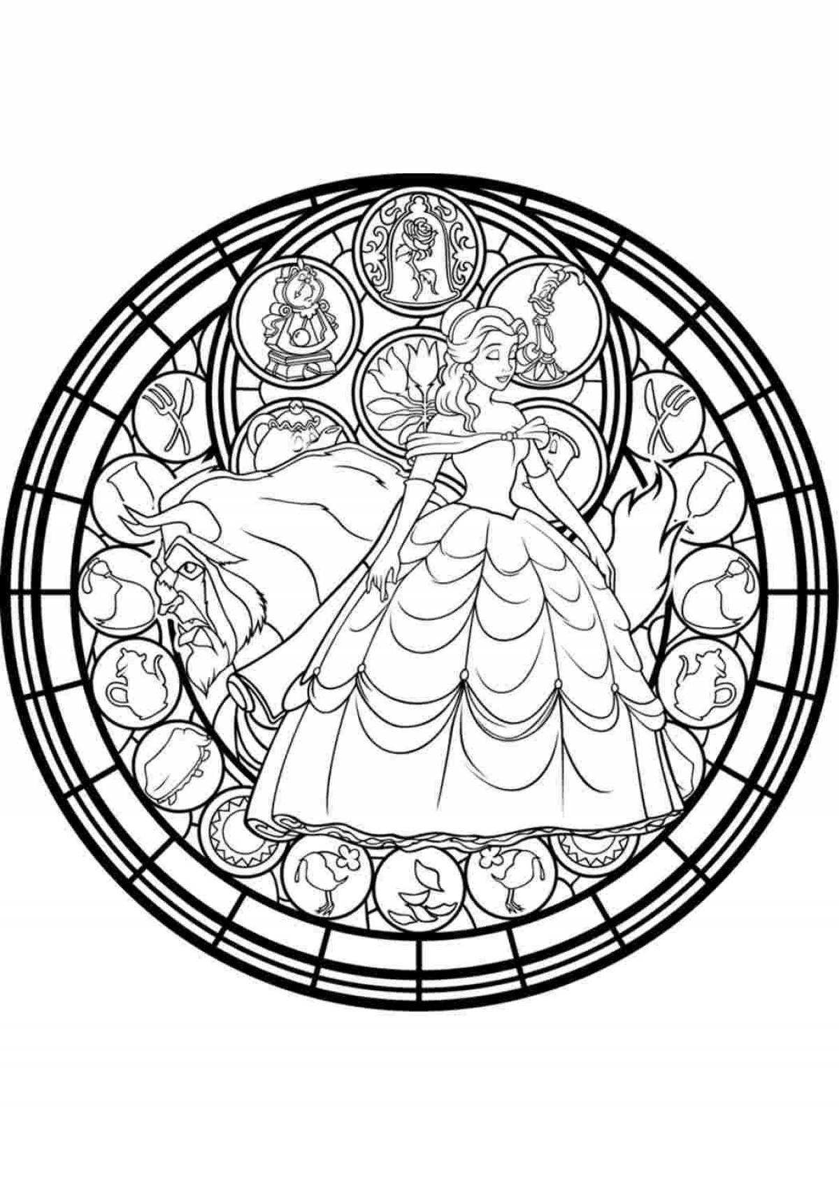 Amazing stained glass coloring page