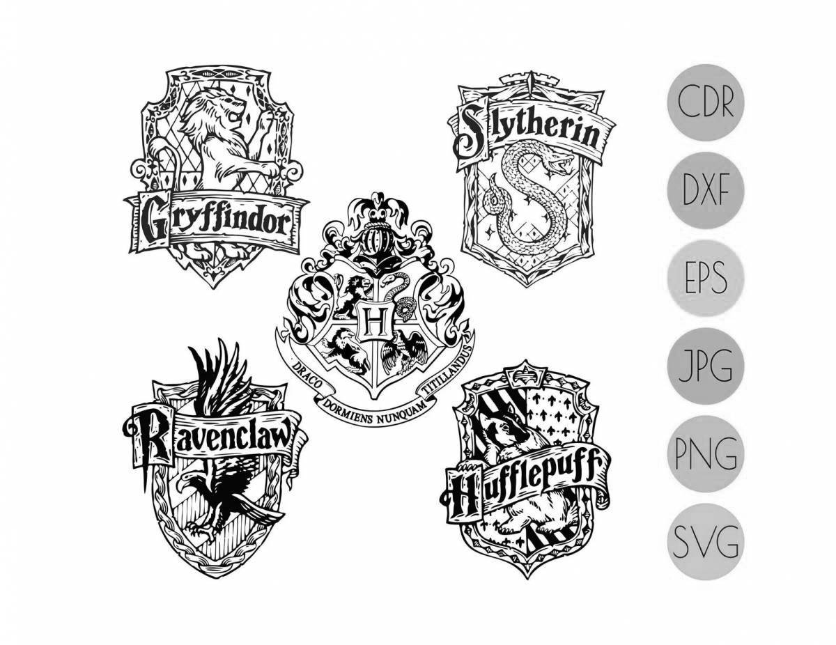 Ravenclaw shiny coat of arms coloring page