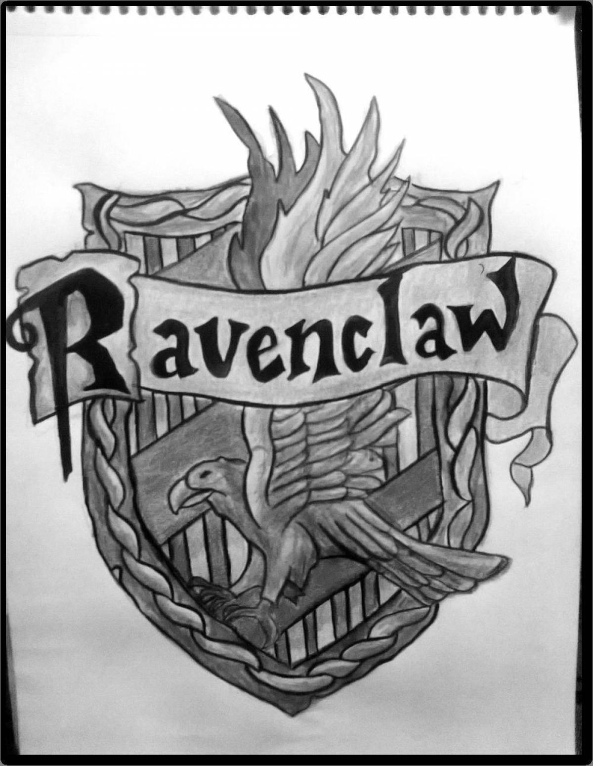 Coloring coat of arms of the great Ravenclaw