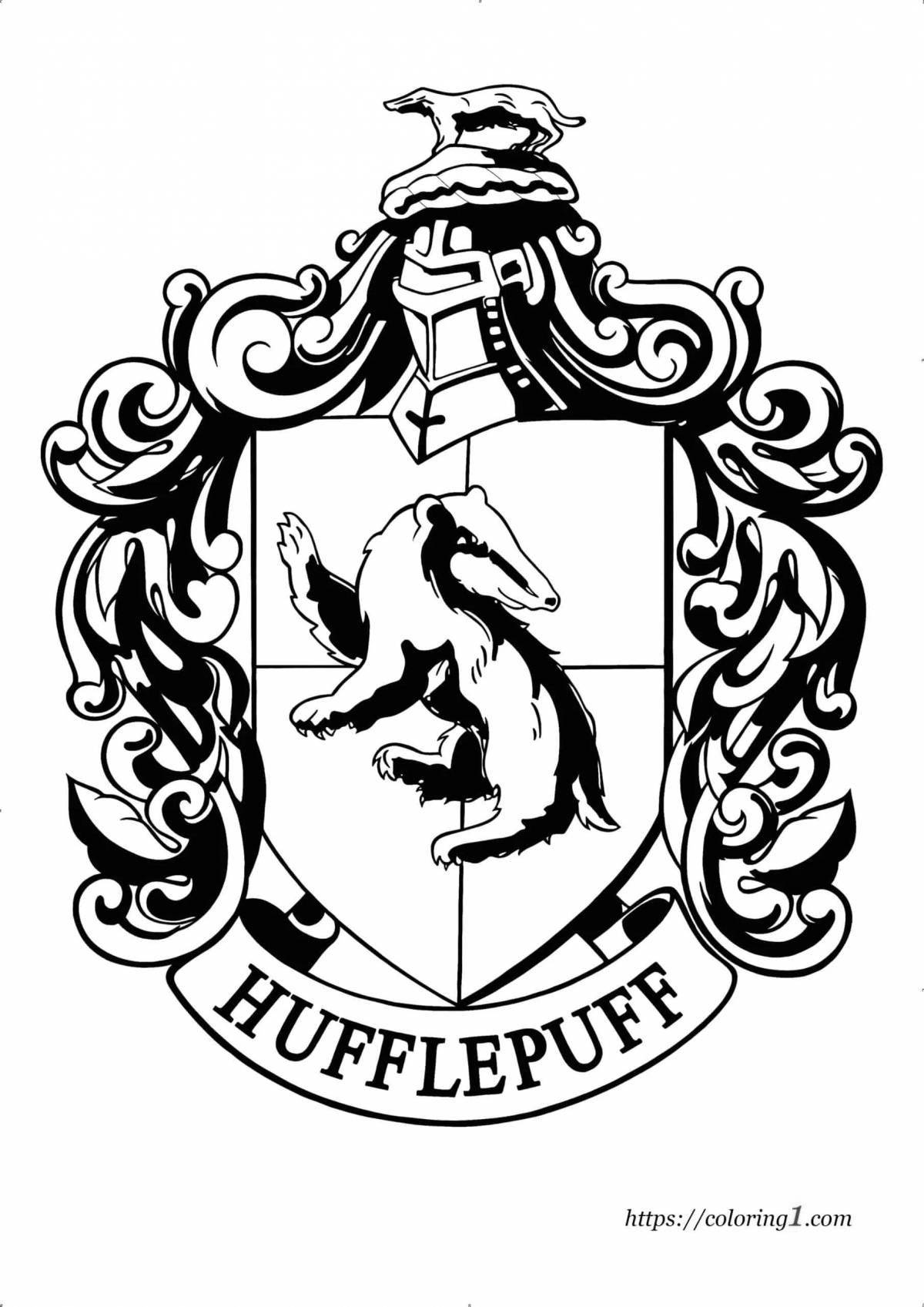 Ravenclaw deluxe coat of arms coloring page