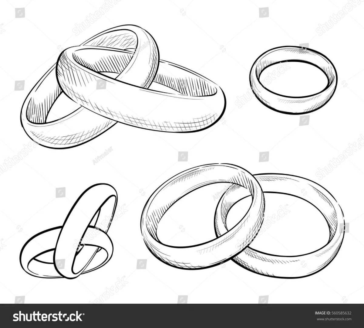 Amazing wedding ring coloring pages