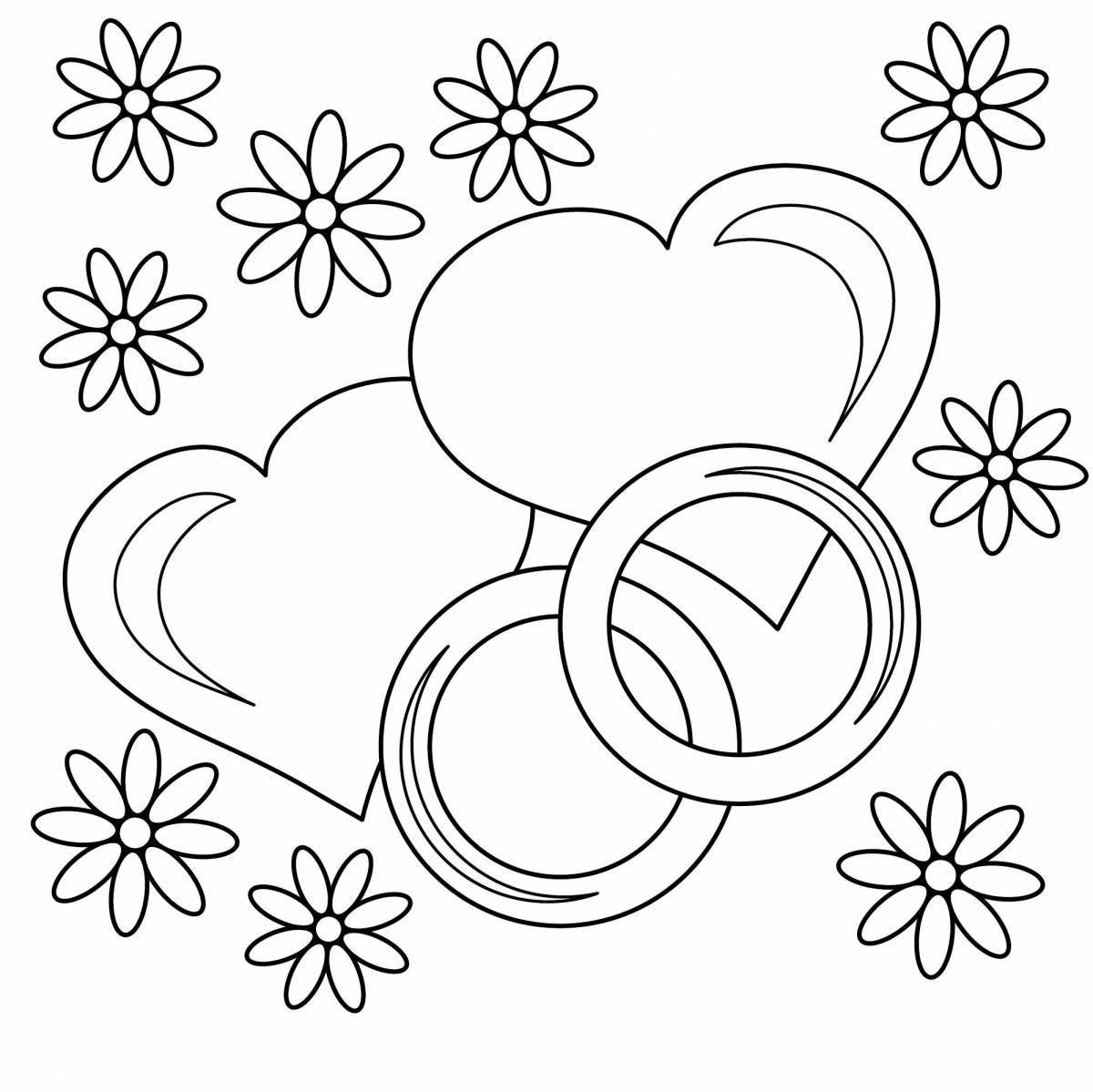 Awesome wedding ring coloring pages