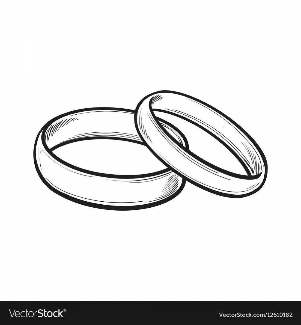 Impeccable wedding ring coloring