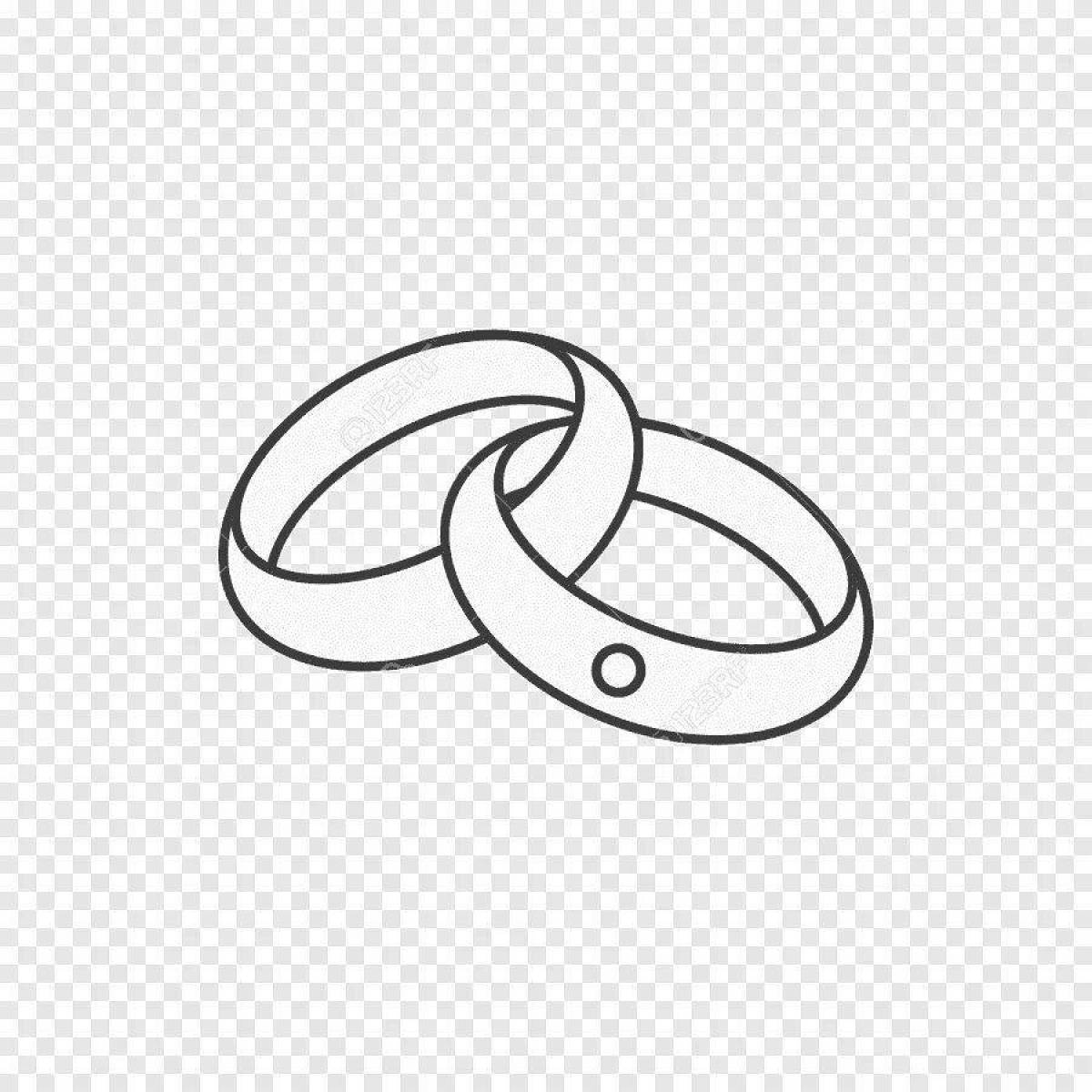 Classic wedding ring coloring pages