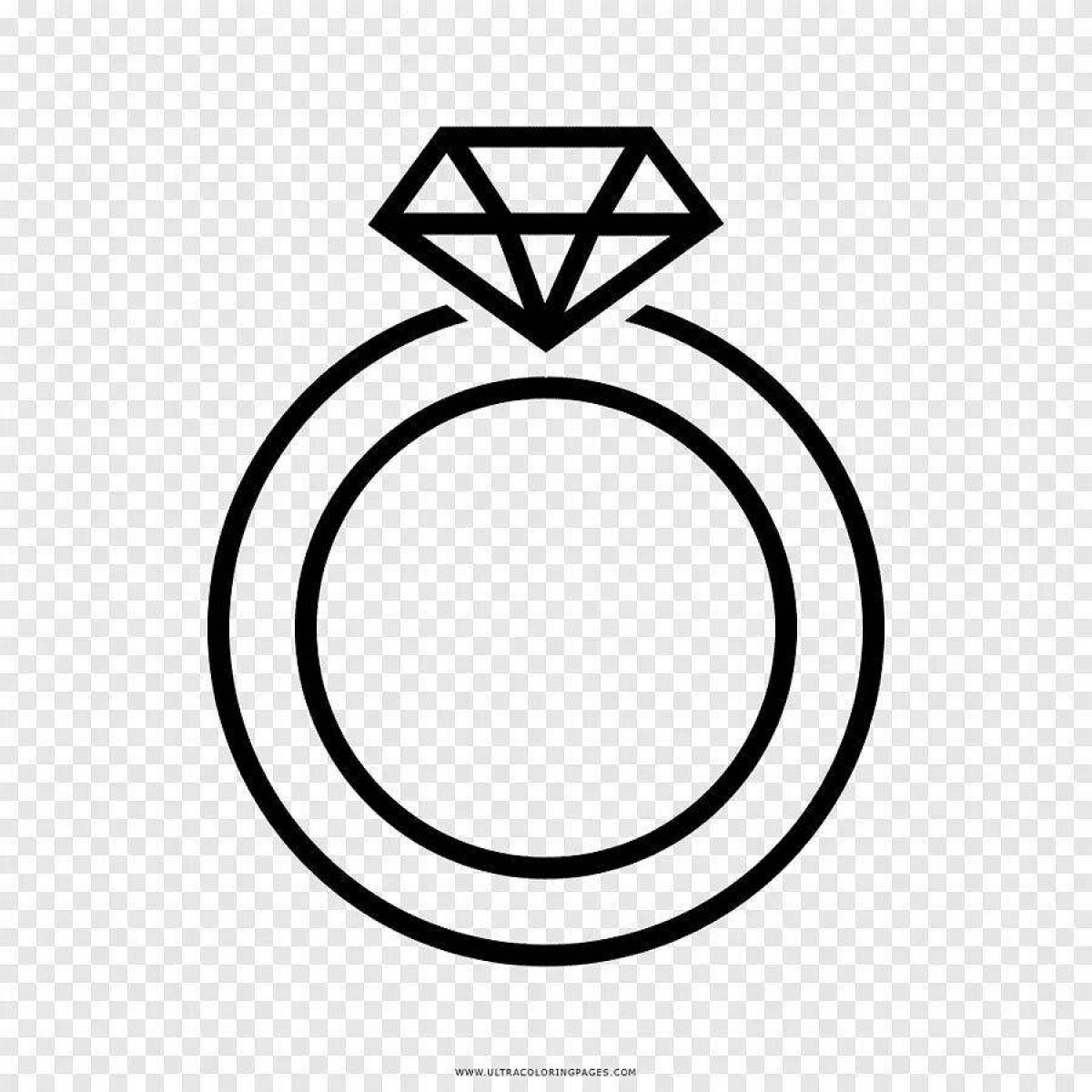 Coloring majestic wedding rings