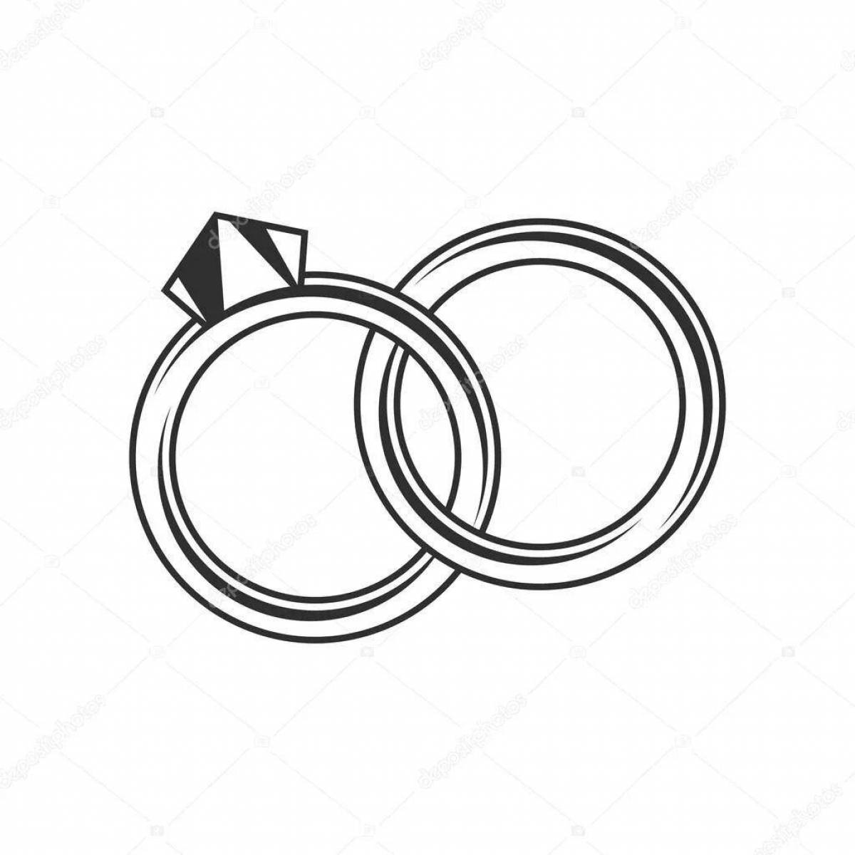 Luxury coloring pages wedding rings