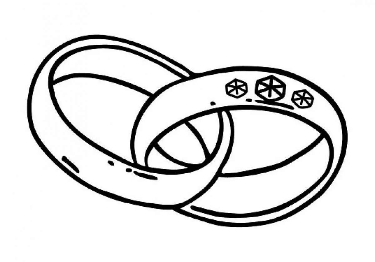 Раскраска Свадебные кольца