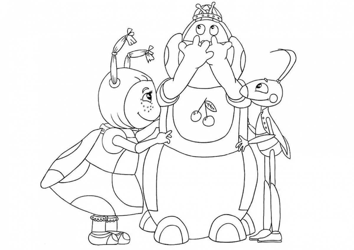 Coloring book shining grandfather