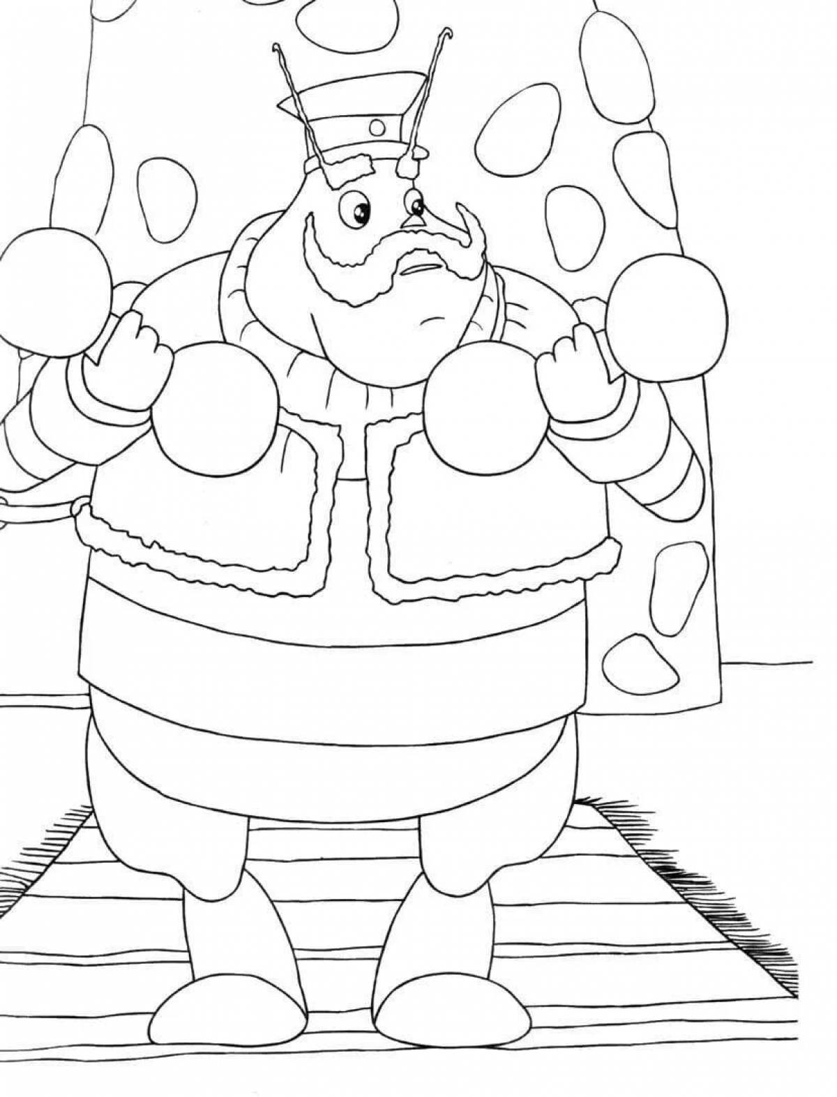 Colorful grandfather coloring page