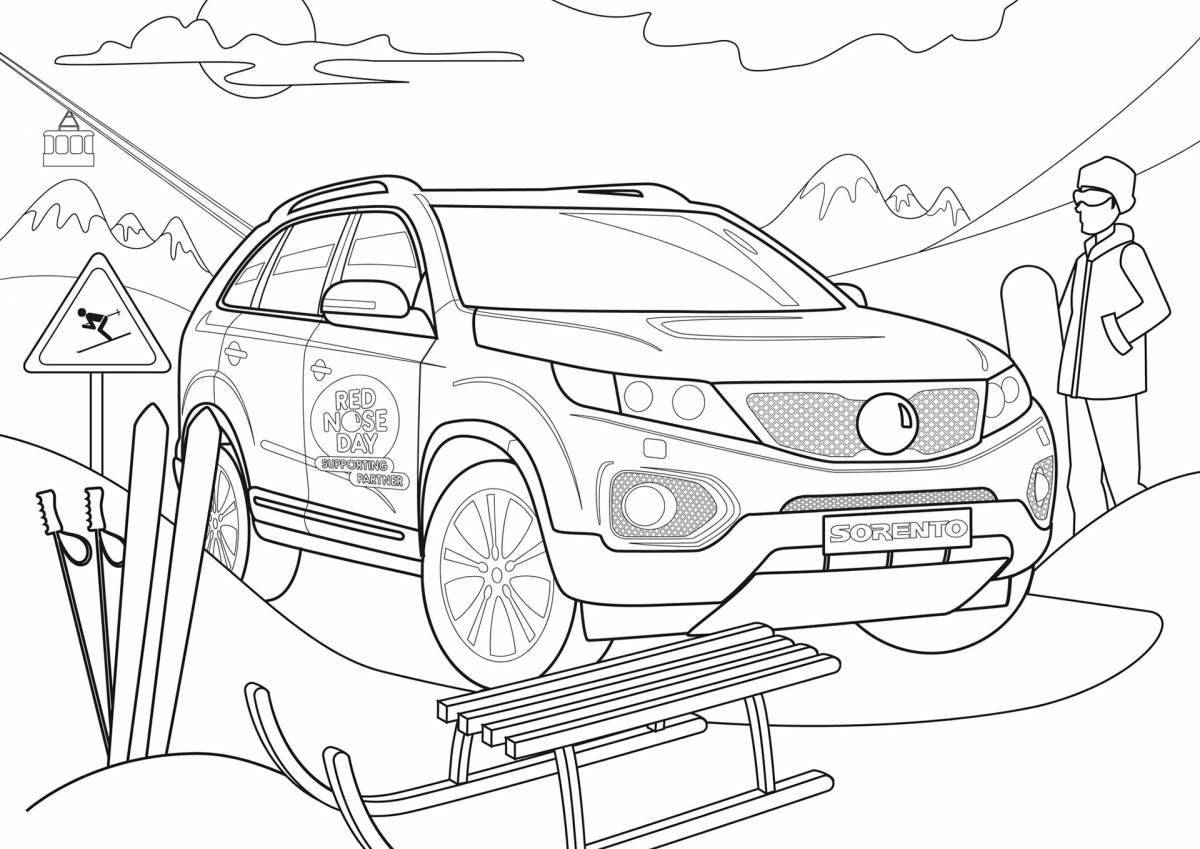 Kia soul fun coloring page