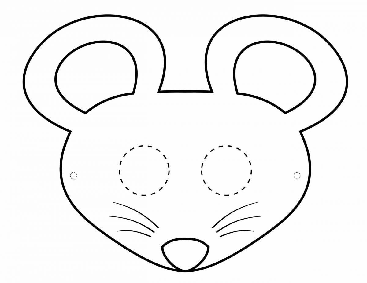 Раскраска живая мышь в очках