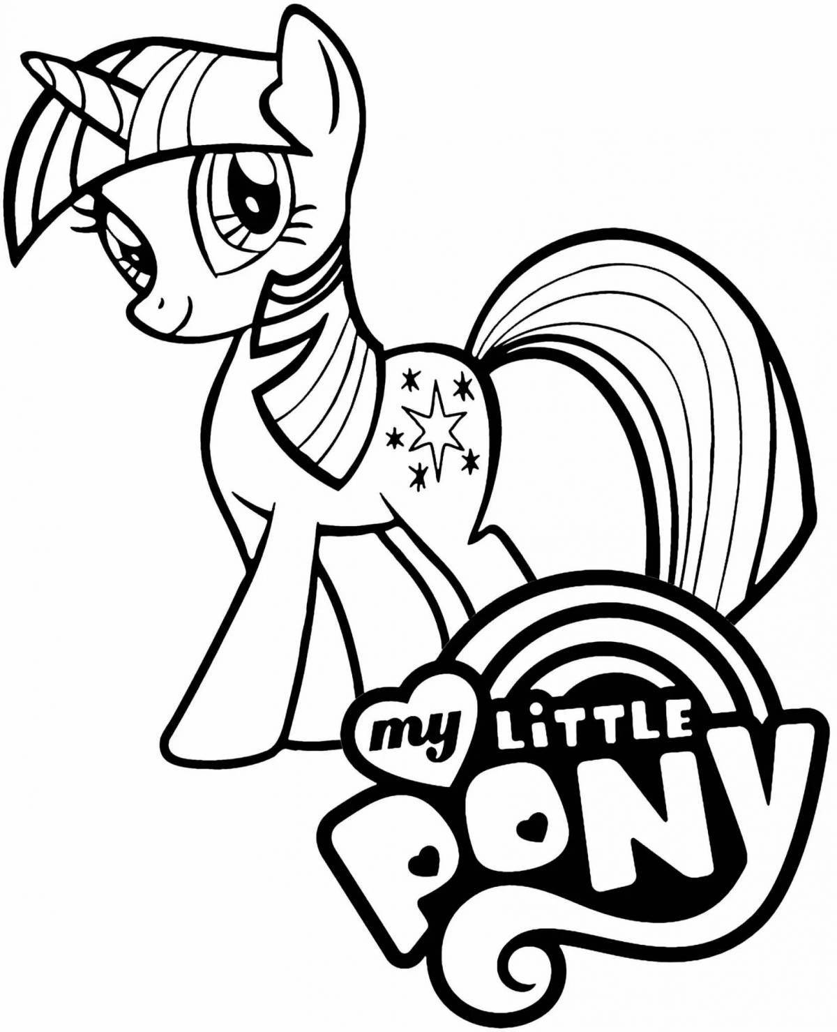 Watershine pony magic coloring page