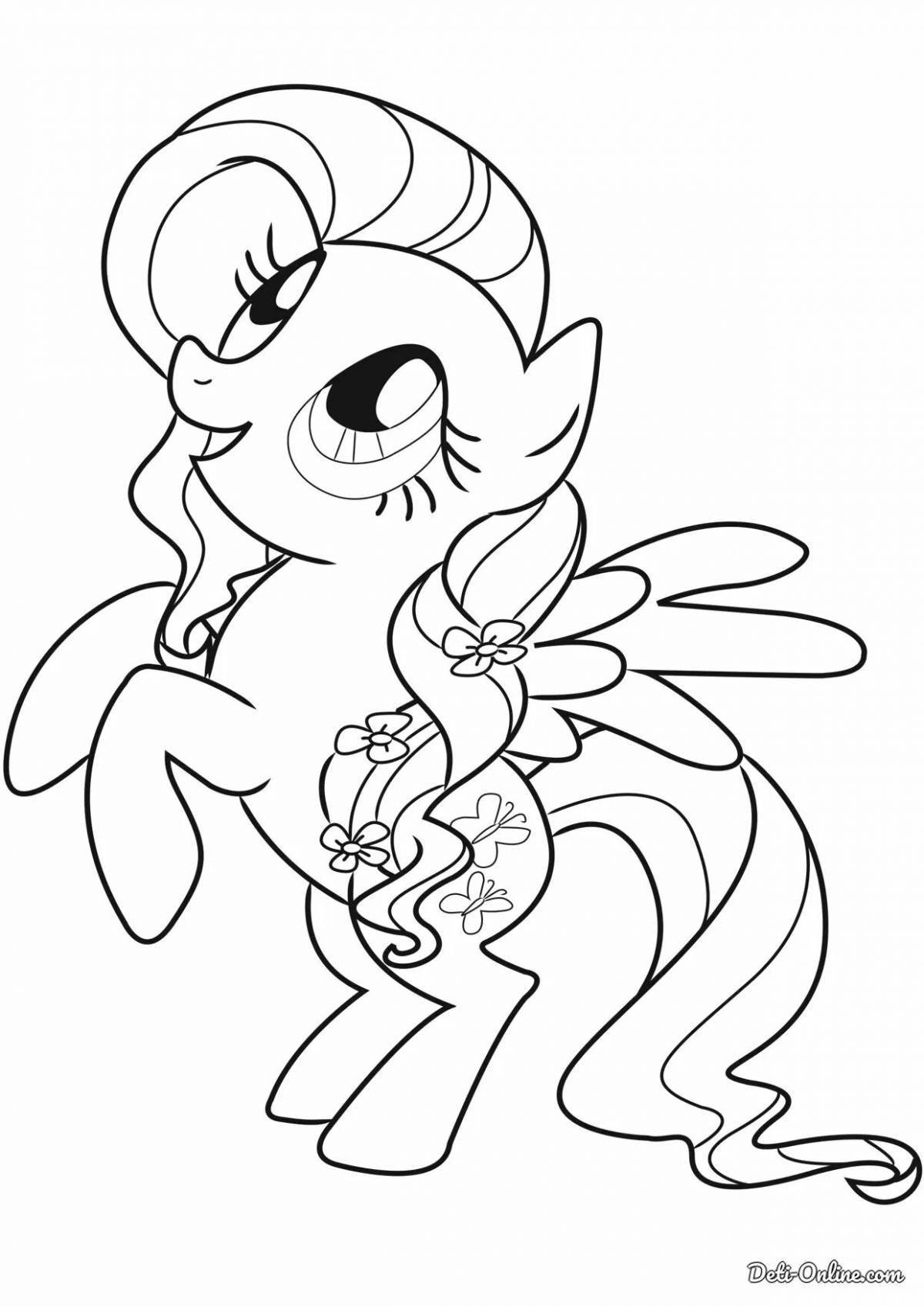 Great pony watershine coloring page