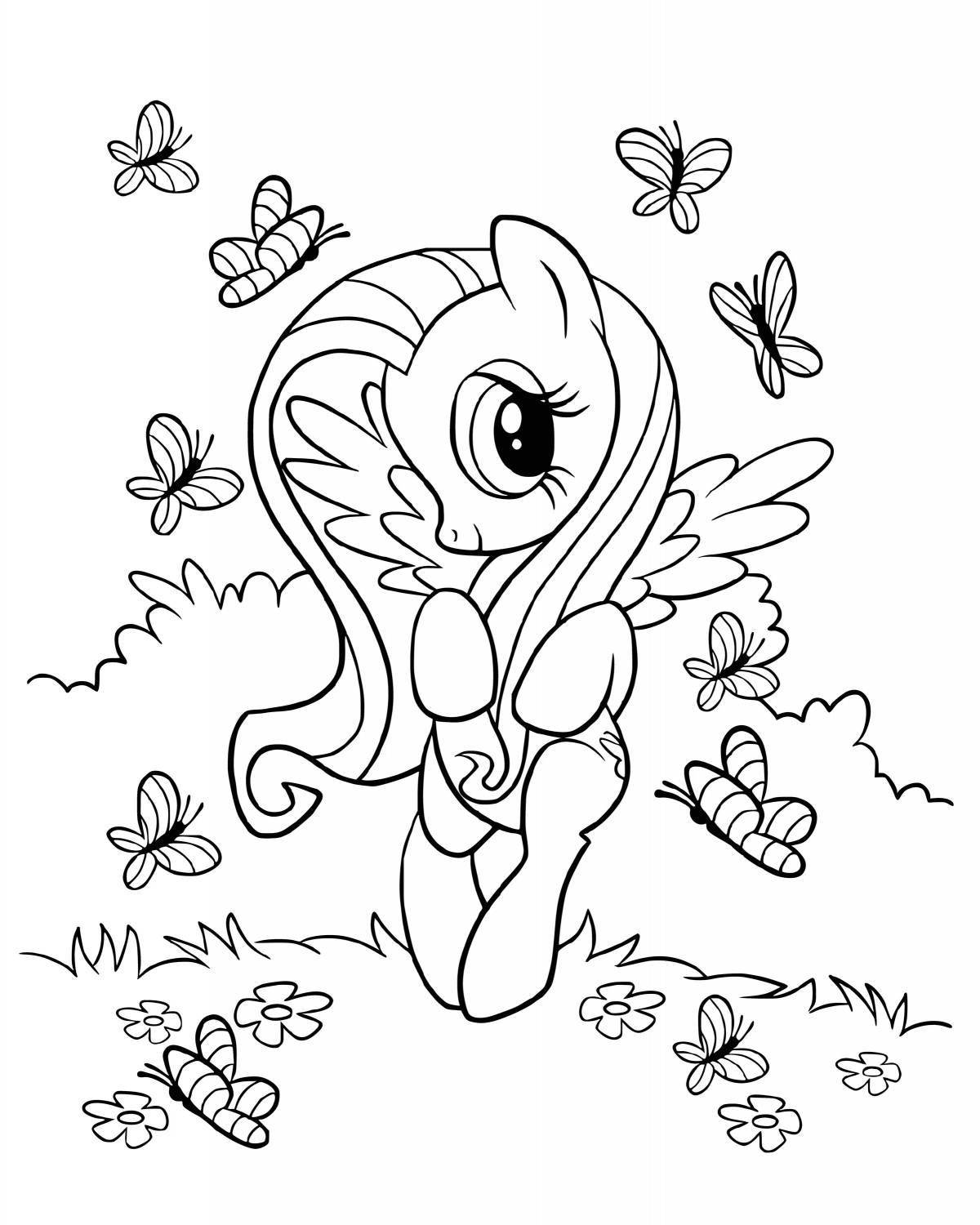 Watershine pony fairy coloring page