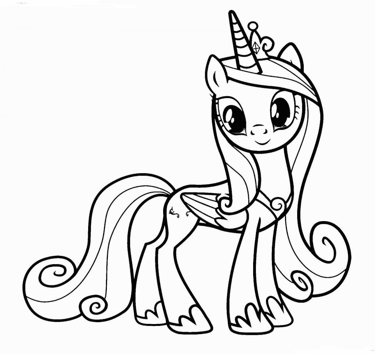 Dazzling Watershine pony coloring page