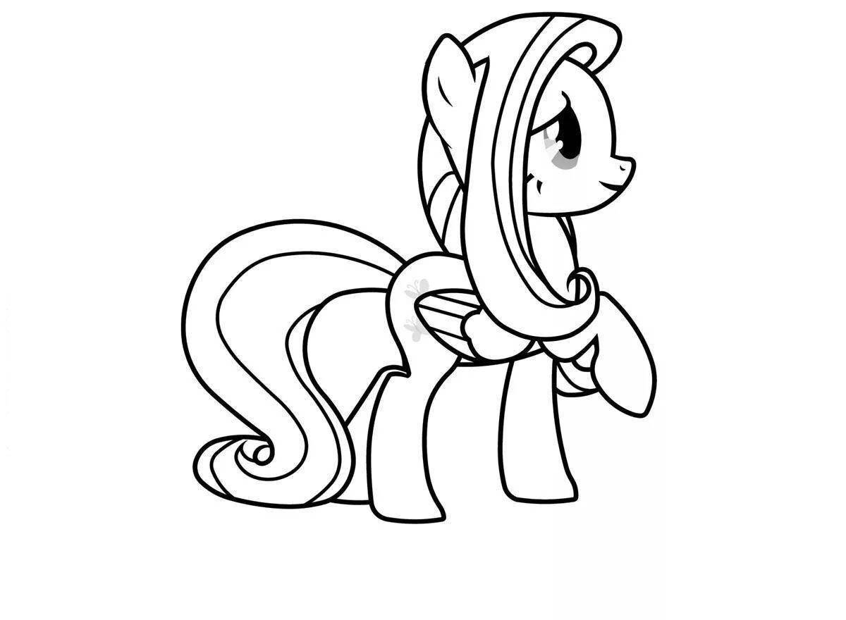 Glowing Watershine pony coloring page