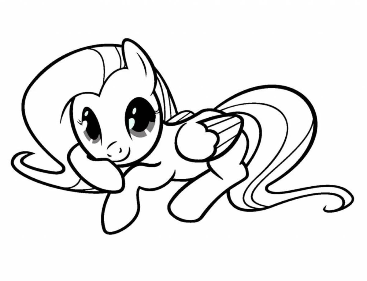 Blooming watershine pony coloring page