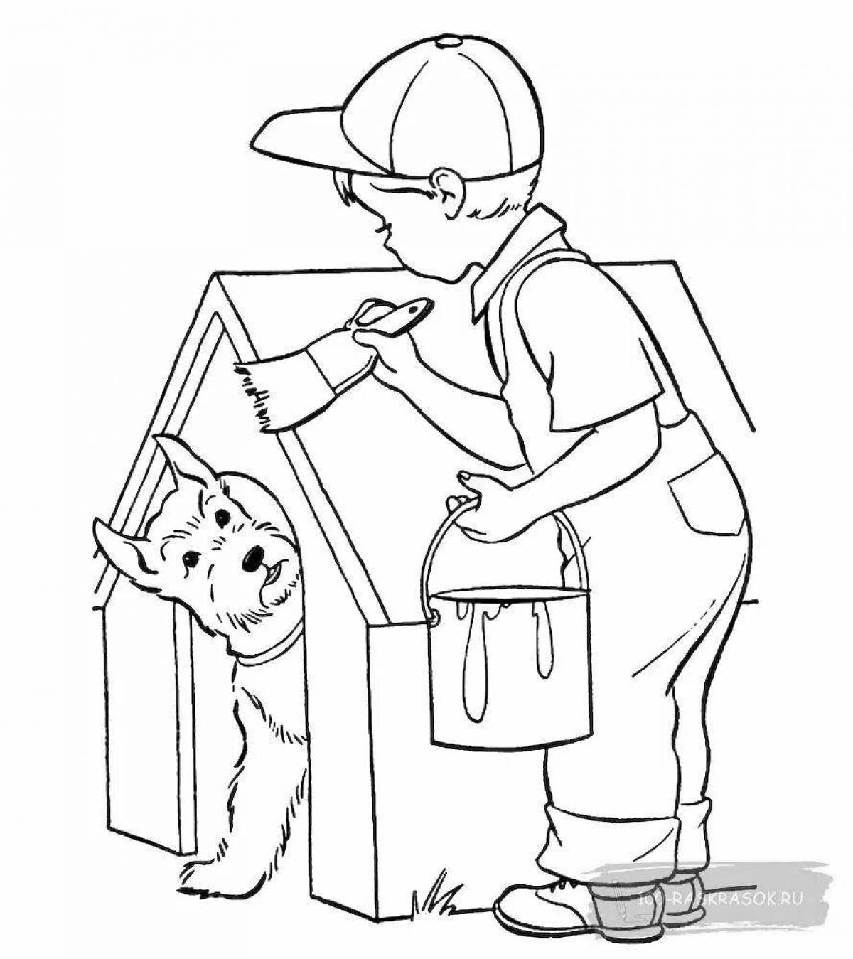 Charming good deeds coloring page