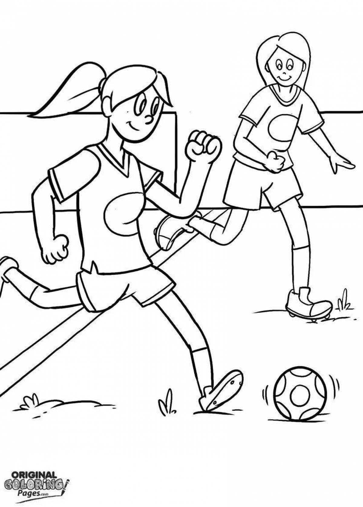 Exciting sports games coloring book