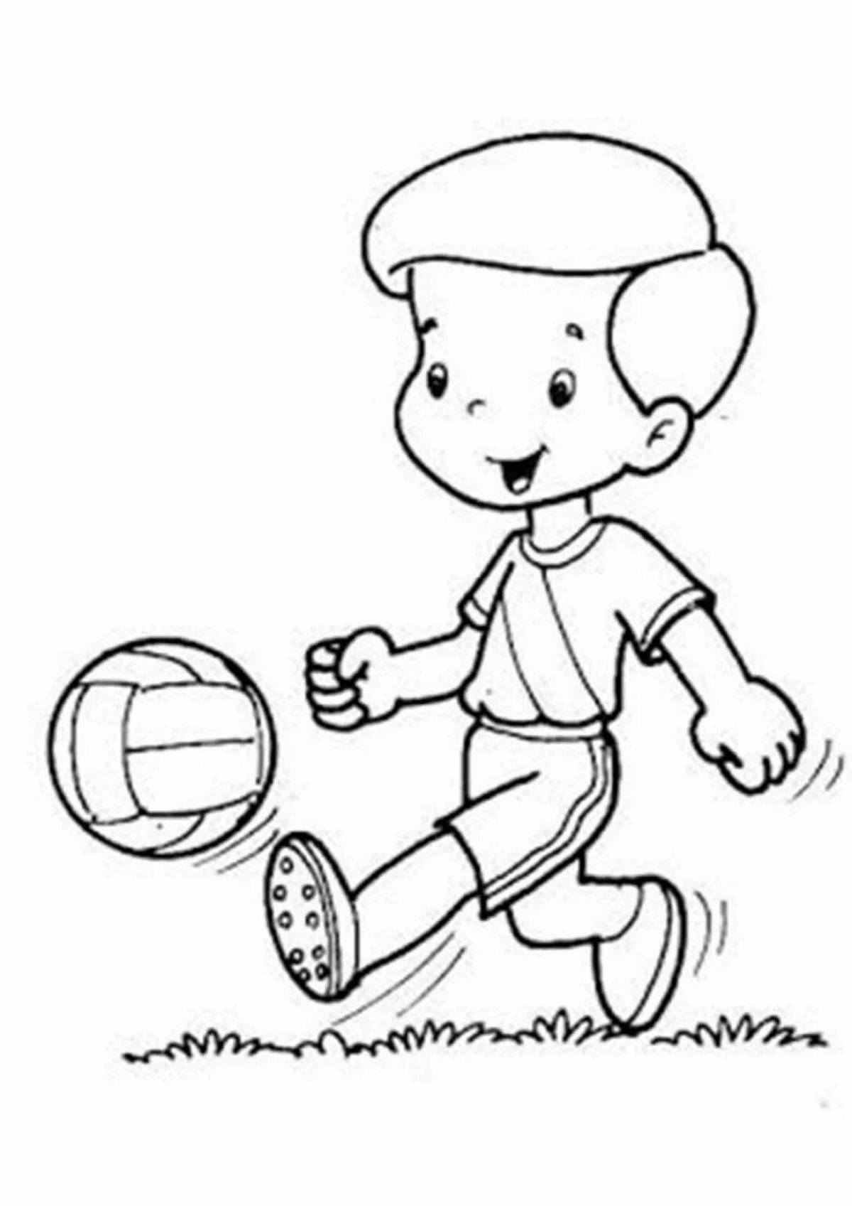 Attractive sports games coloring page